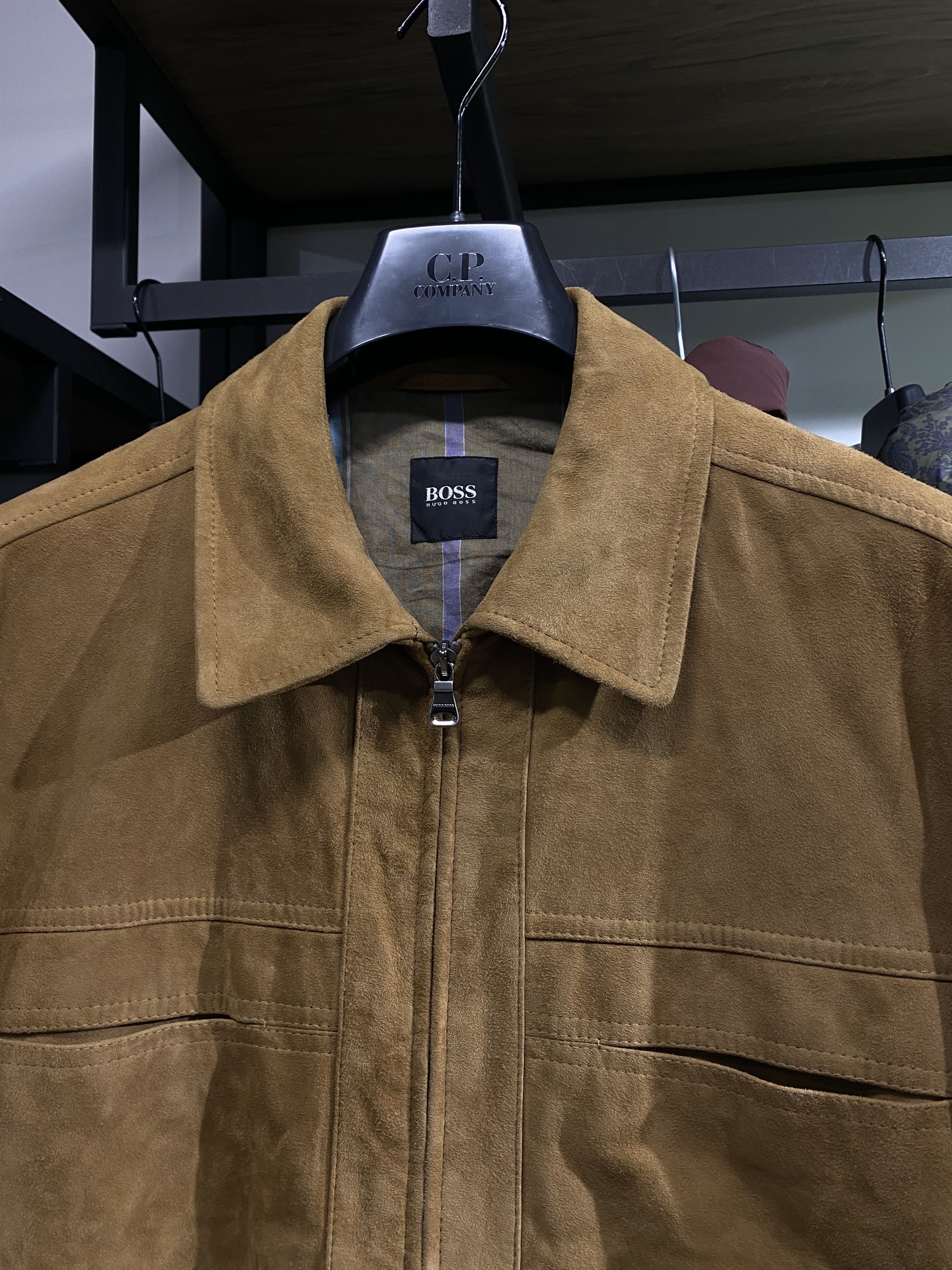 Hugo Boss Hugo Boss Vintage Goatskin Suede Craff Tan Leather Jacket Size US L / EU 52-54 / 3 - 4 Thumbnail