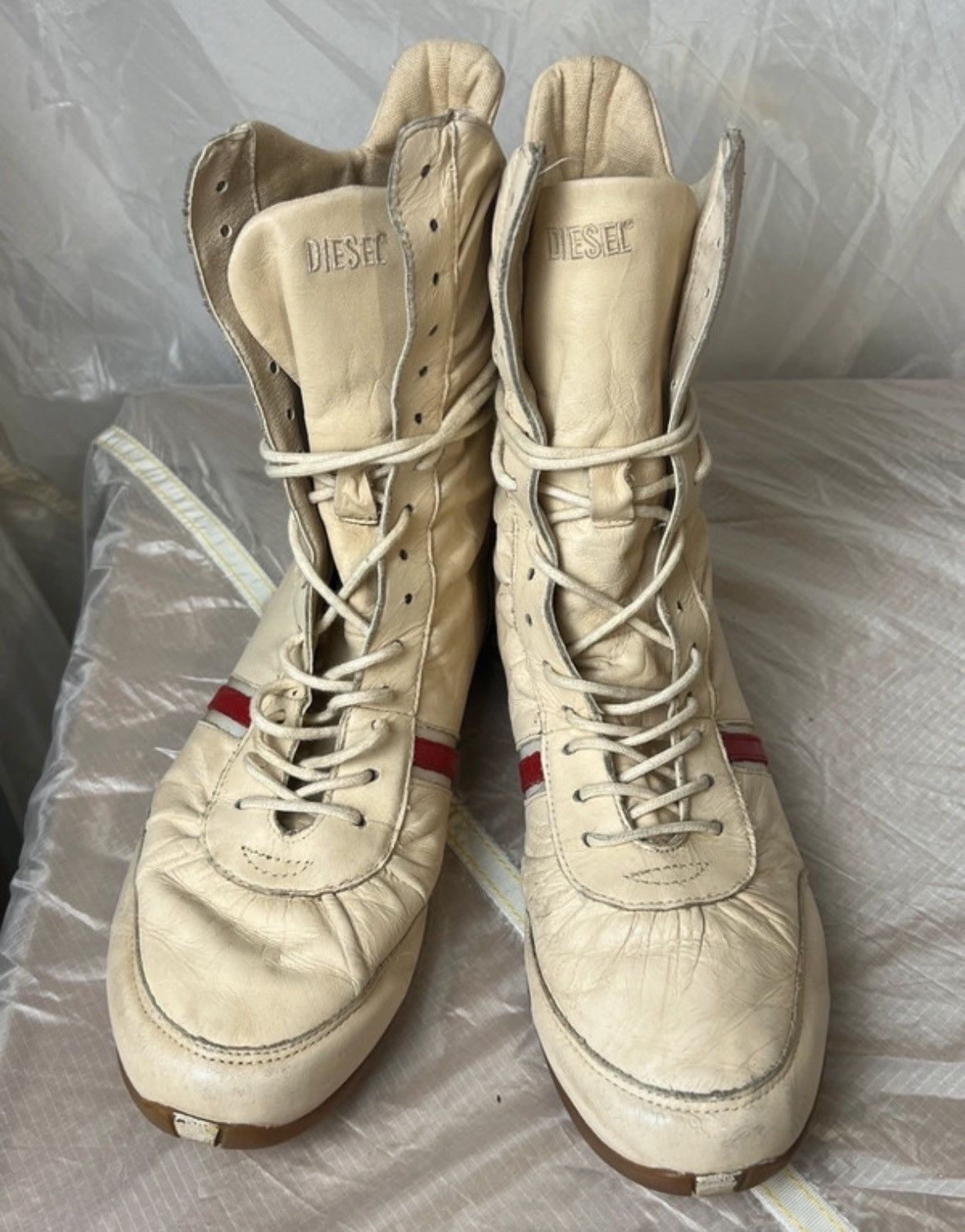 Diesel Vintage Diesel medium high leather trainers boxing moto Size US 7.5 / IT 37.5 - 5 Thumbnail