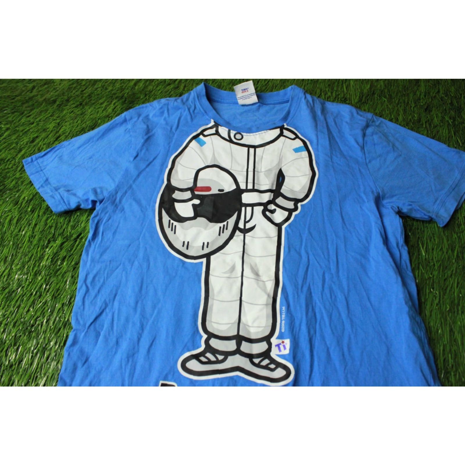 Vintage TOP GEAR STIG 2009 MEN SHIRT S BLUE SMALL ORIGINAL TINY IDOLS SHORT SLEEVE cotton tee jersey print: "People say... I'm fast!" Size US S / EU 44-46 / 1 - 2 Thumbnail