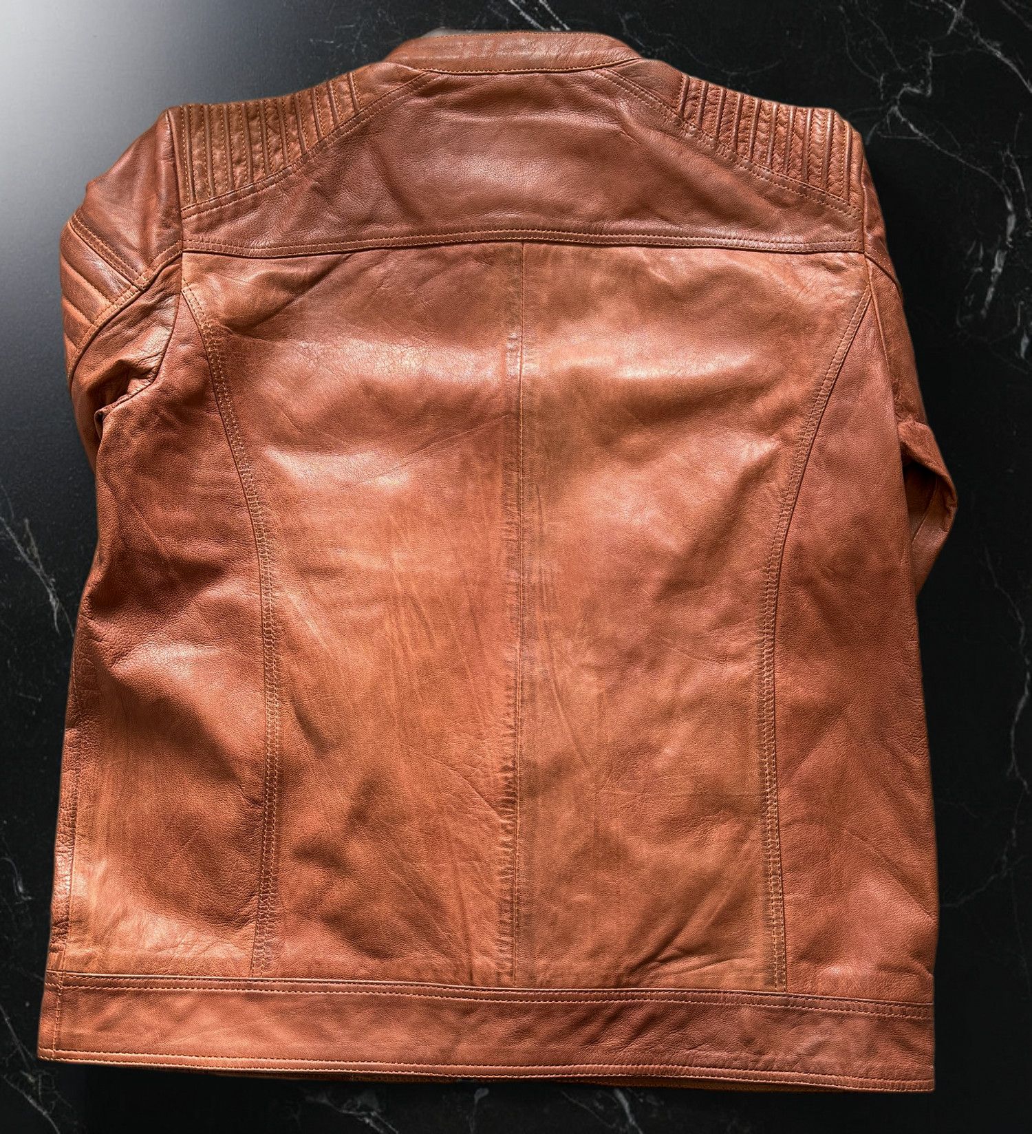 Genuine Leather × Vintage New genuine leather jacket vintage style Size US L / EU 52-54 / 3 - 3 Thumbnail