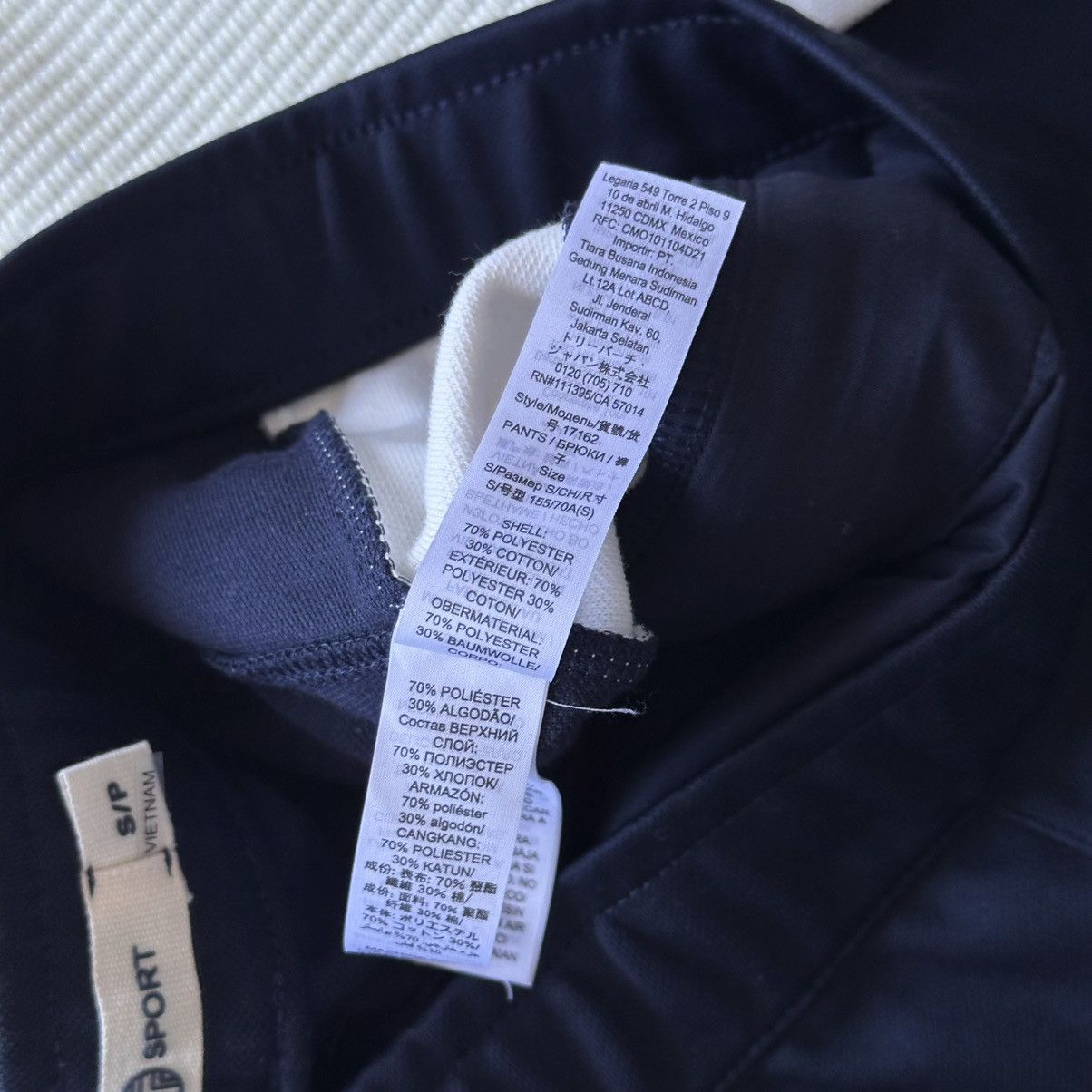 Tory Burch Tory Sport Navy / White Colorblock Track Pants Size 29" - 9 Thumbnail