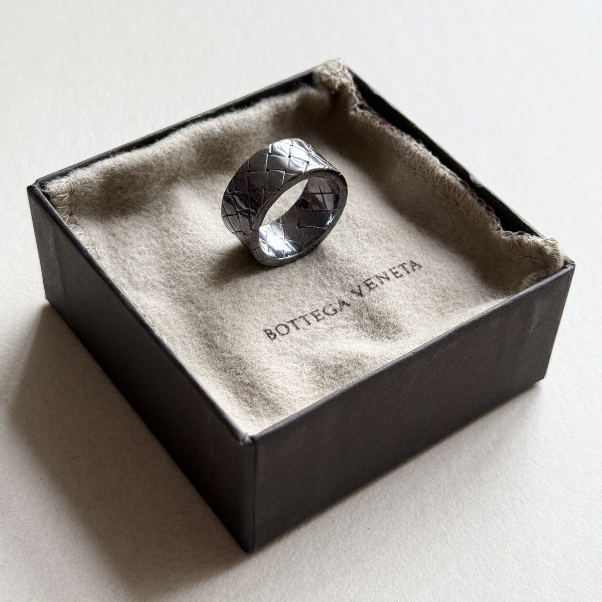 Bottega Veneta Bottega Veneta Sterling Silver Woven Ring Size ONE SIZE - 4 Thumbnail