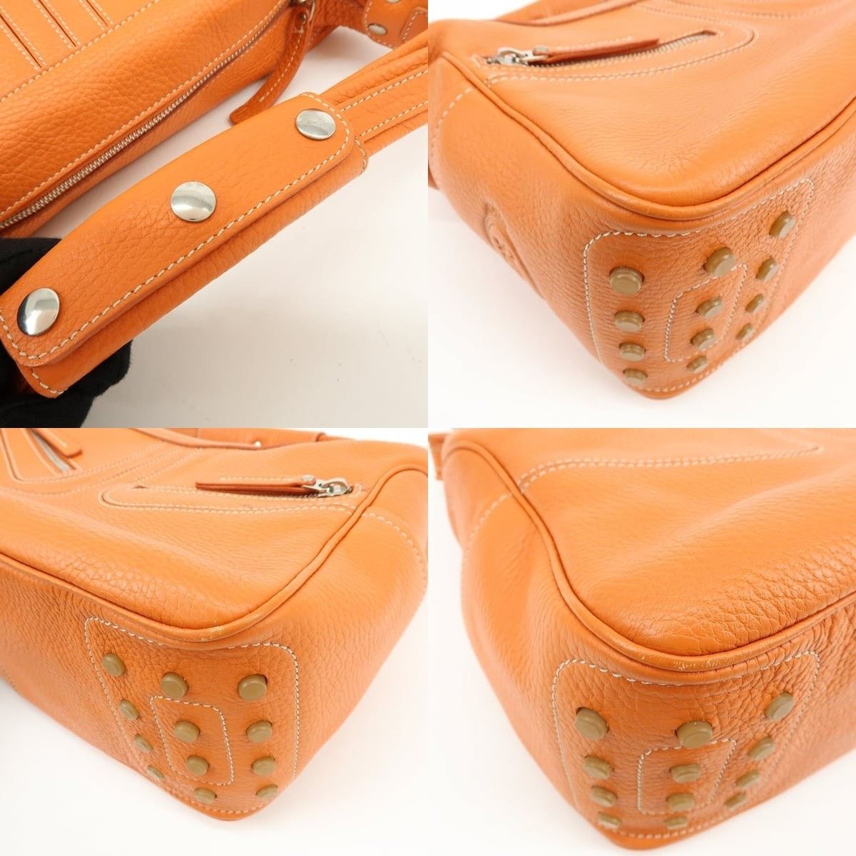 Tod's Tod's Miky Calfskin Shoulder Bag Orange Size ONE SIZE - 4 Thumbnail
