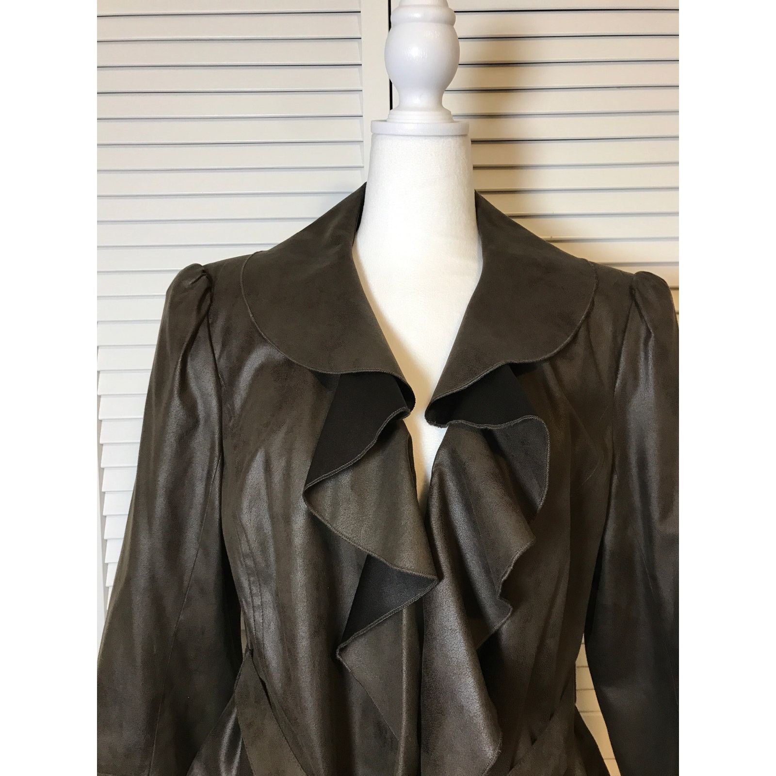 Worthington Worthington Vintage Brown V-neck Long Sleeve Jacket XL Size XL / US 12-14 / IT 48-50 - 5 Thumbnail