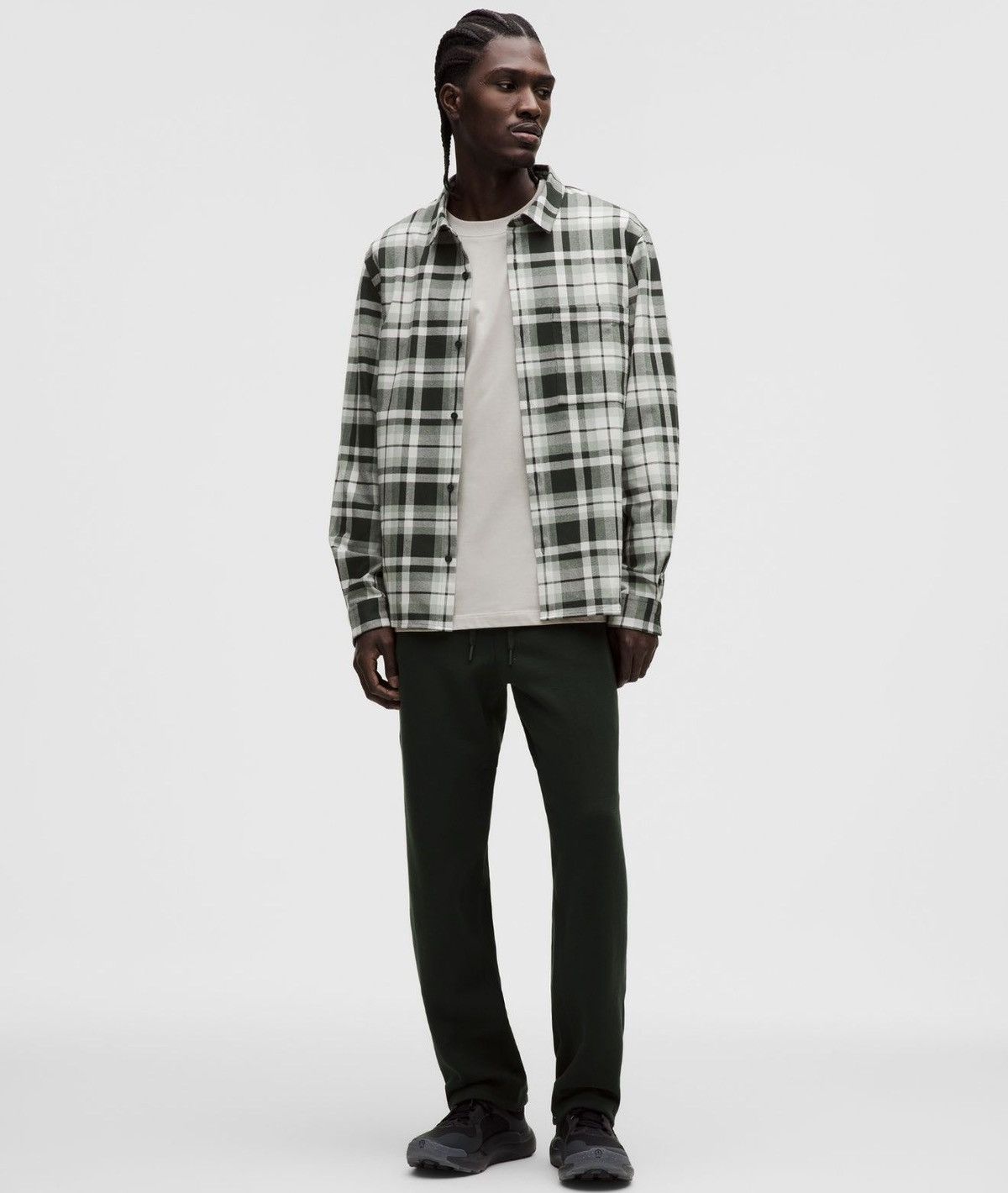 Lululemon Lululemon Brushed Woven Overshirt Plaid Green Size L NWT Size US L / EU 52-54 / 3 - 8 Thumbnail