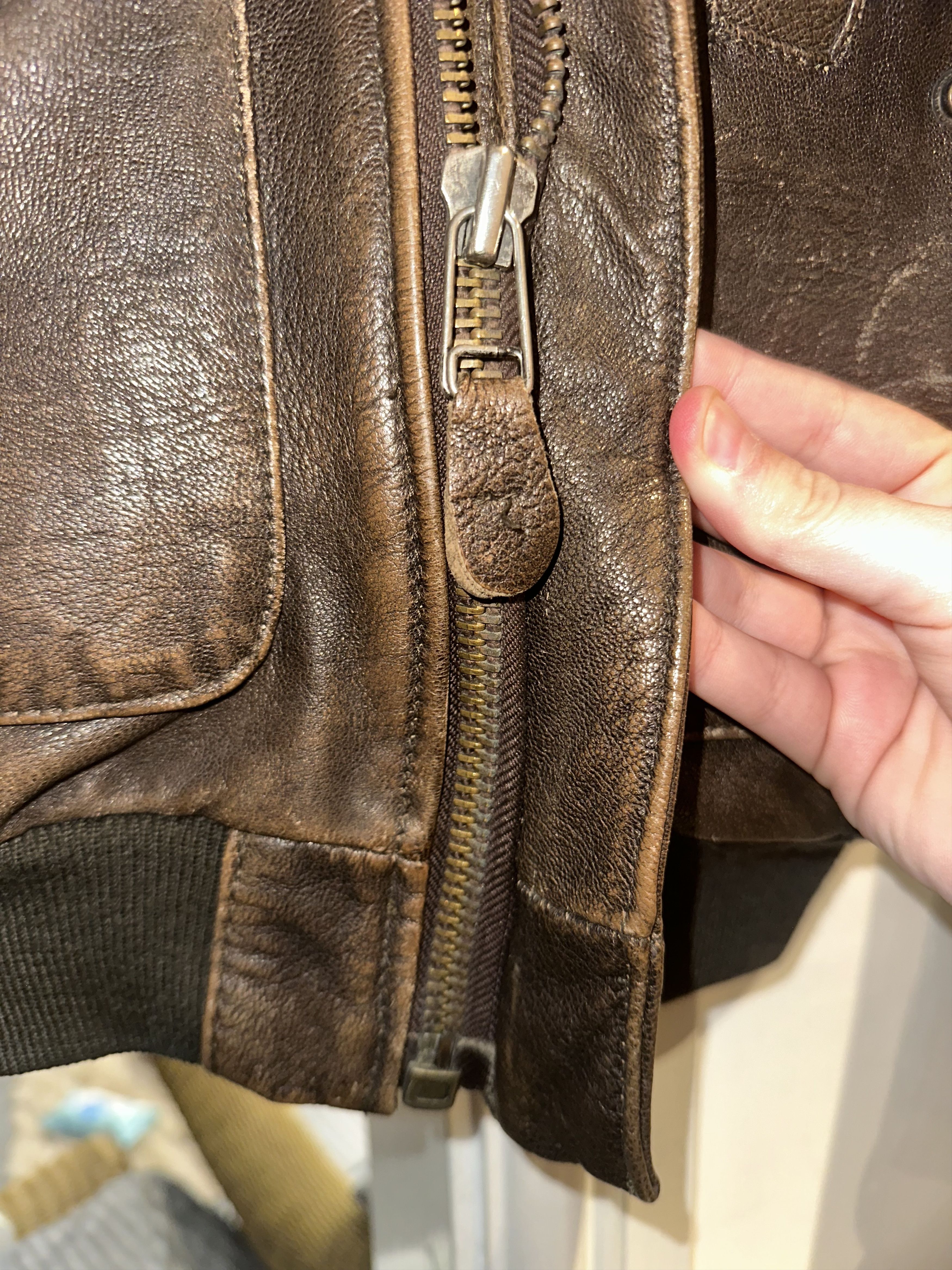 Leather Avirex Type A-2 Flying Tigers Leather Flight Jacket Goatskin Size US M / EU 48-50 / 2 - 12 Thumbnail