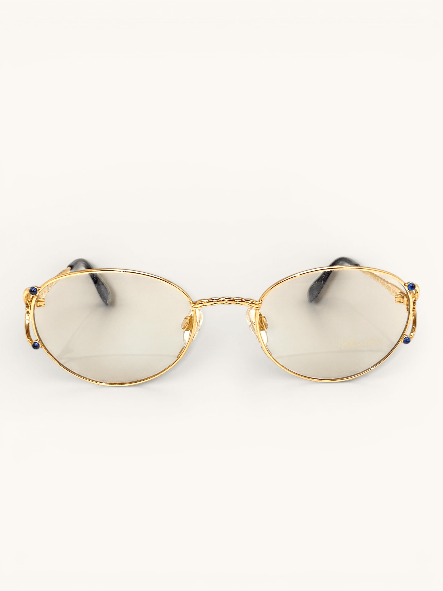 Chopard Chopard 23K Gold Blue Sapphire Oval Rimless Eyeglasses Size ONE SIZE - 10 Thumbnail