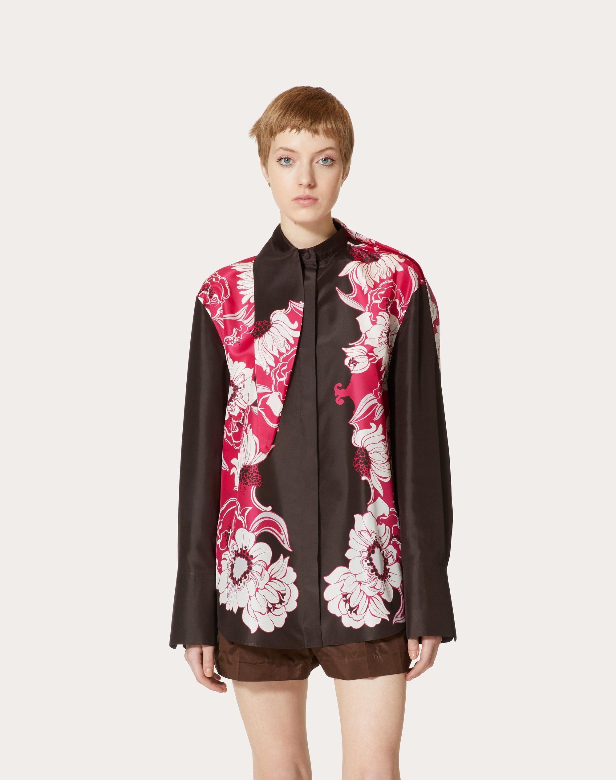 Valentino o1y0326 Floral-Print Shirt in Multicolor Size S / US 4 / IT 40 - 2 Thumbnail