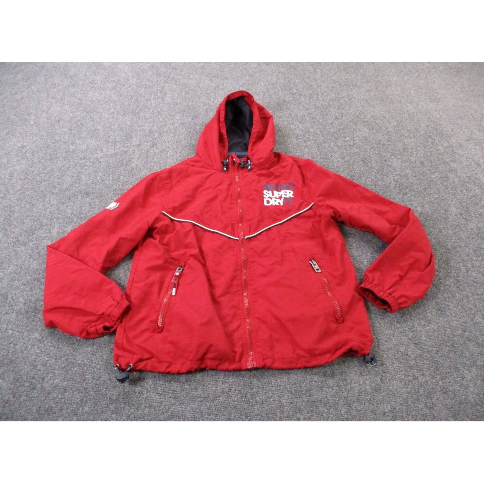 Superdry Superdry Jacket Mens XL Red Nylon Windbreaker Athletic Logo Track Size US XL / EU 56 / 4 - 3 Thumbnail