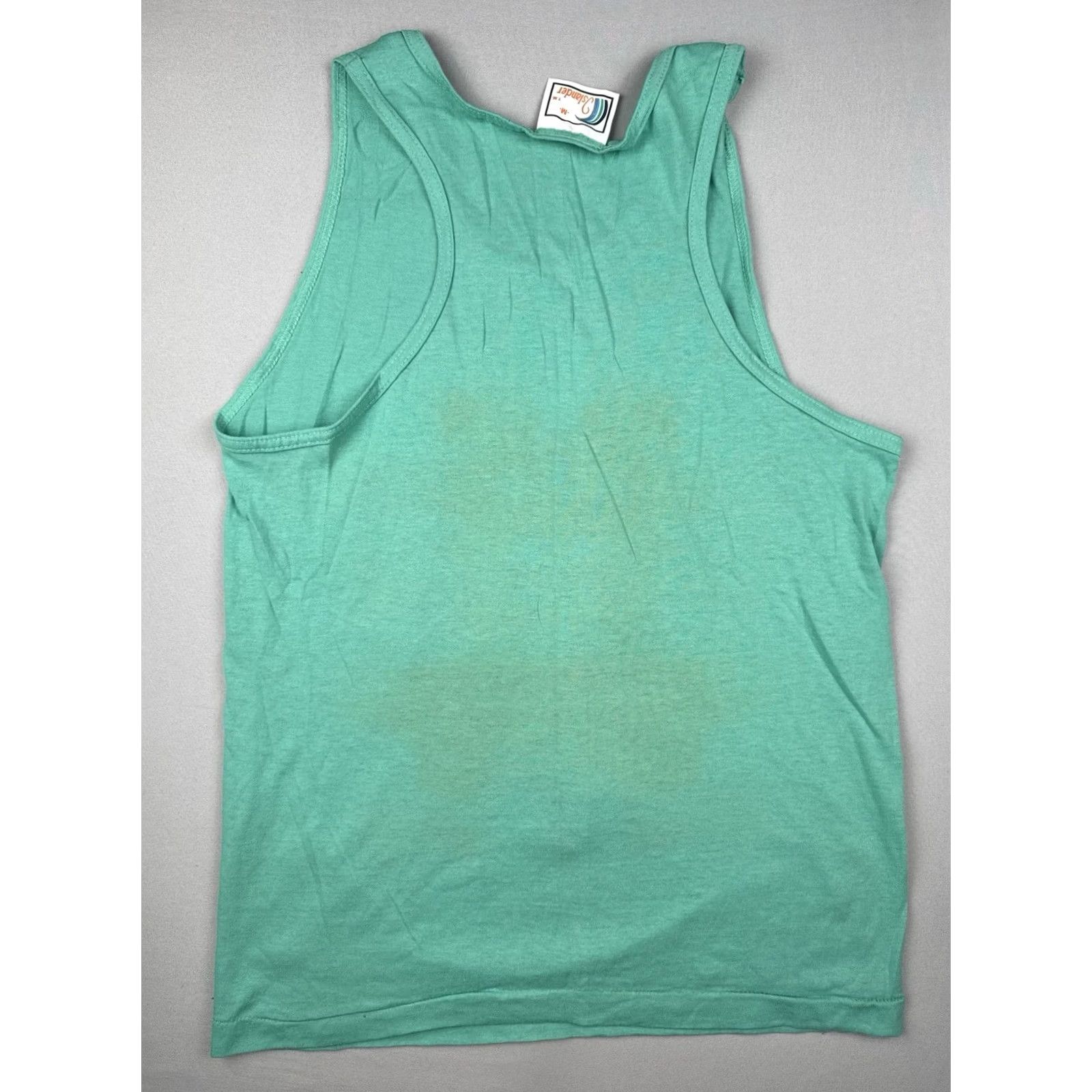 Vintage VINTAGE Islander Surf Tank Top T-Shirt Sleeveless Beach Miami 80s Green M Men Size US M / EU 48-50 / 2 - 8 Thumbnail