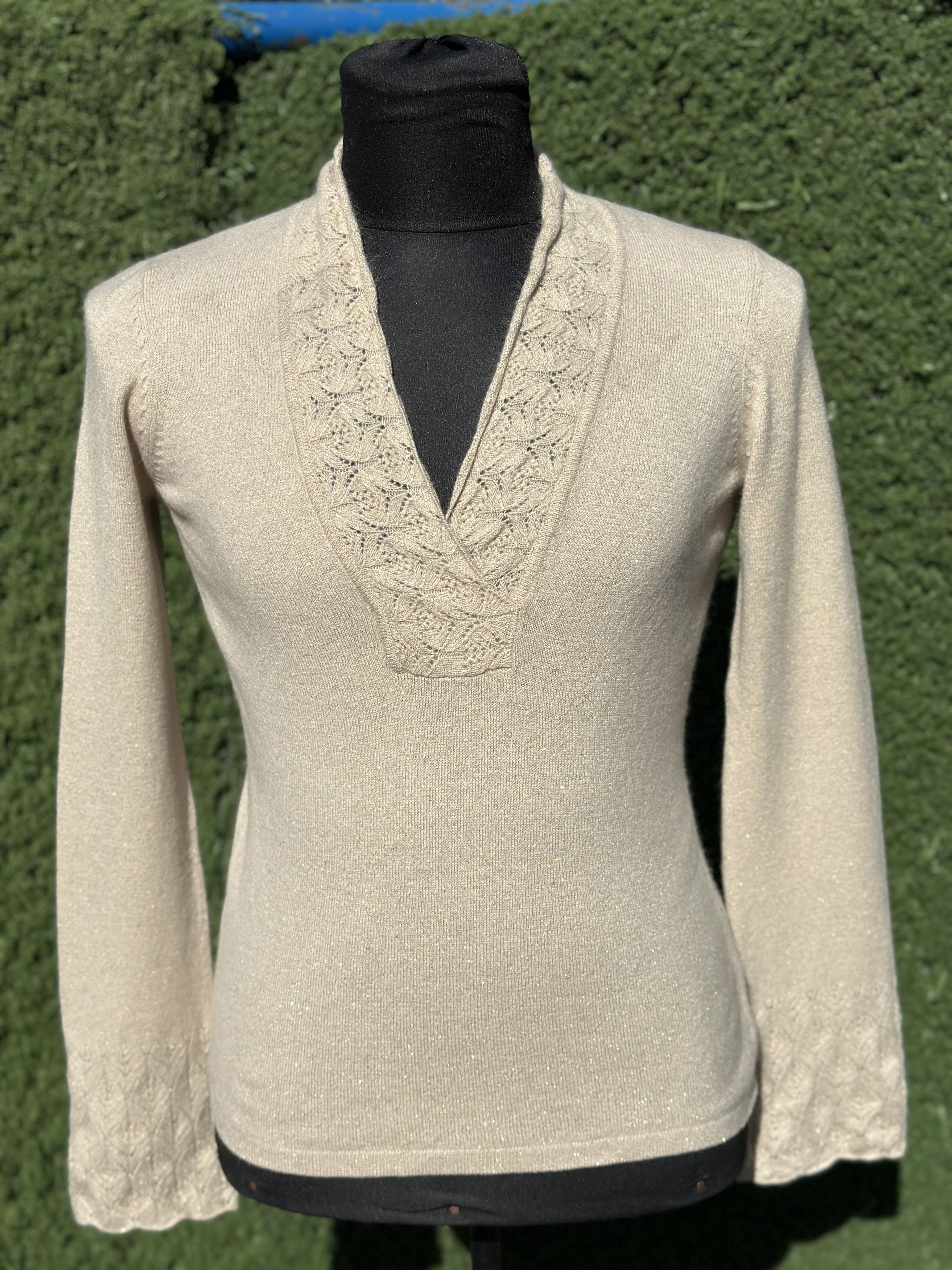 Brunello Cucinelli Brunello Cucinelli Cashmere Pointelle Cuffs Pullover Size XL Size XL / US 12-14 / IT 48-50 - 2 Thumbnail