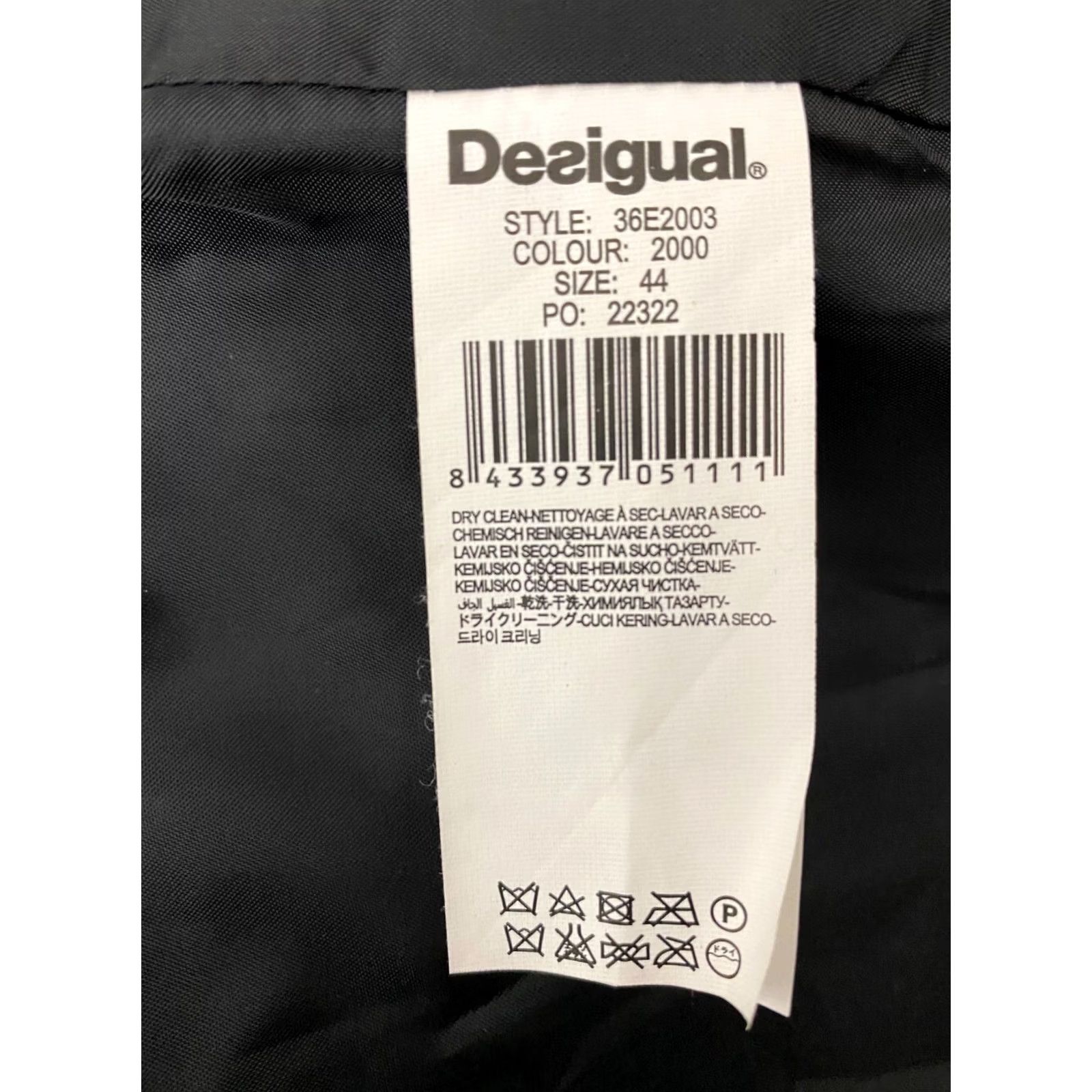 Desigual Desigual Coat Womens 44 Black Cotton Blend Overcoat 44 Womens Desigual Coat Black 36E2003 Size 44 Size M / US 6-8 / IT 42-44 - 5 Thumbnail