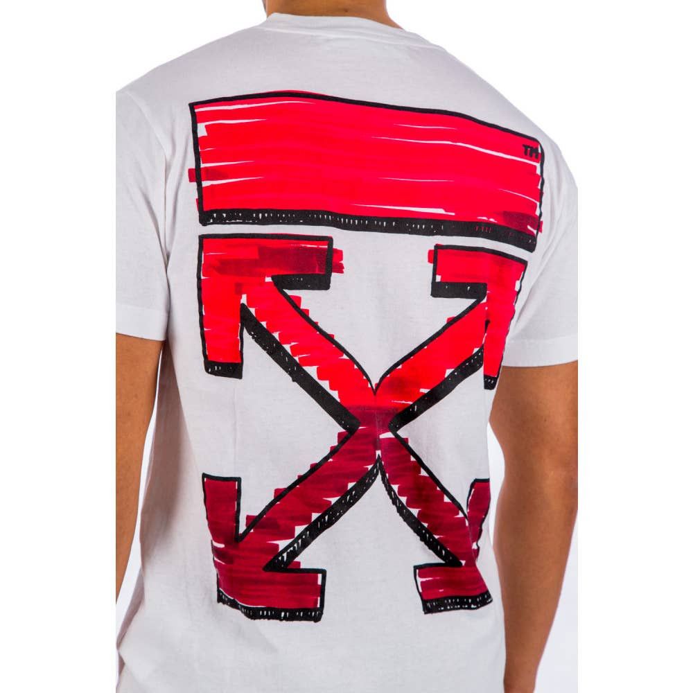OFF-WHITE Red Market Tshirt in White Men's Size XL