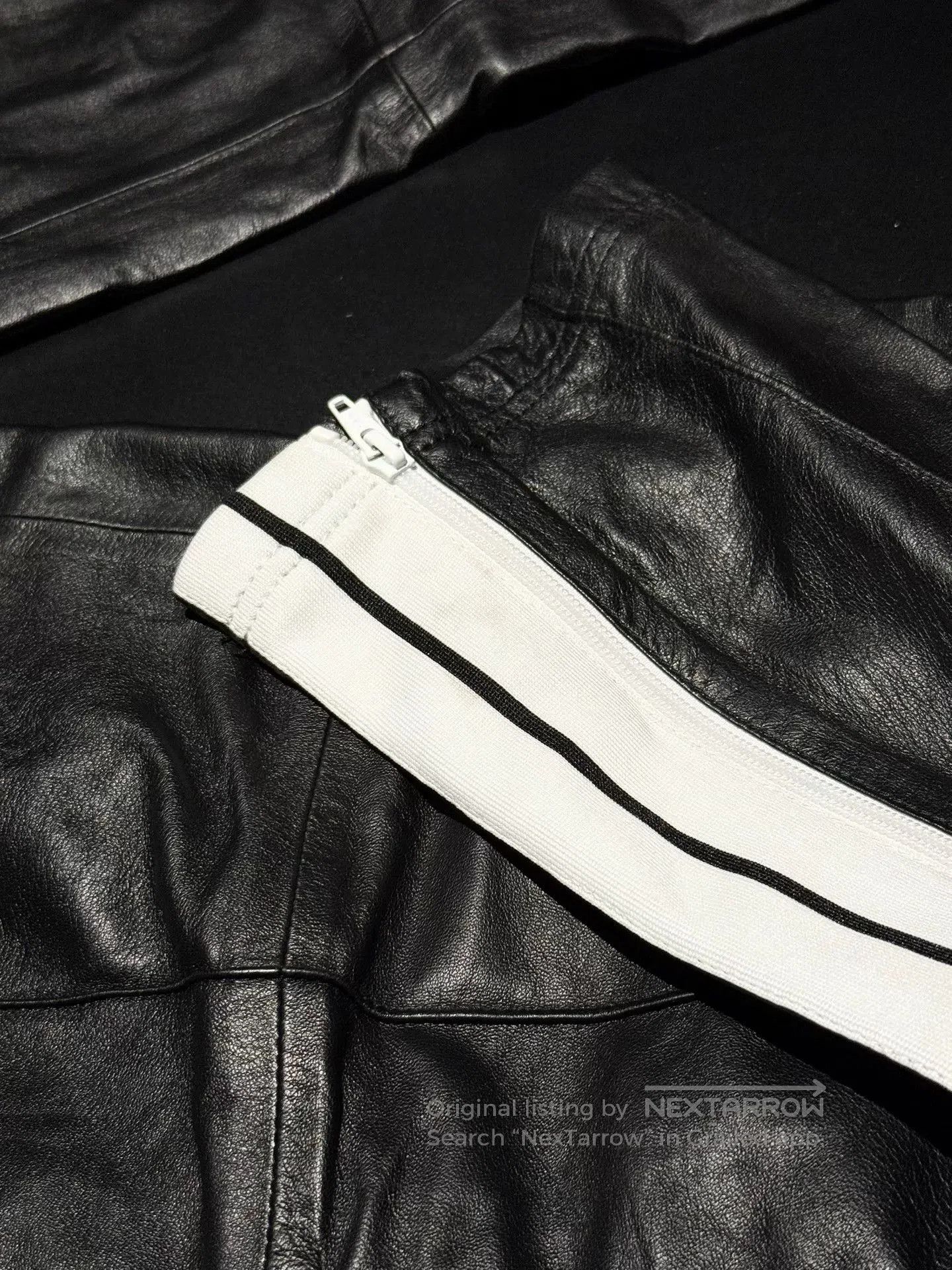 Palm Angels Palm Angles Leather Striped Trousers. Size US 38 / EU 54 - 4 Thumbnail