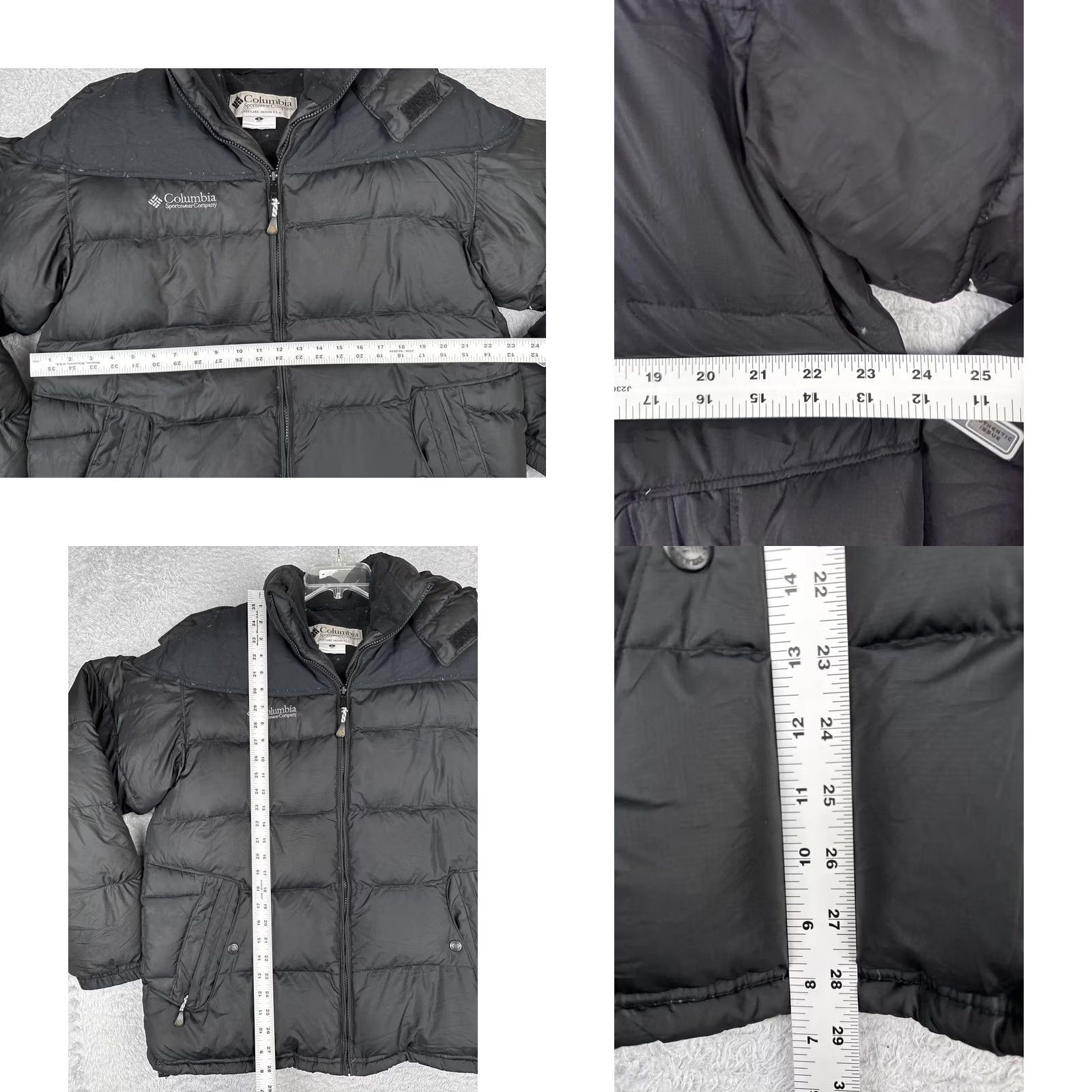 Vintage Columbia Jacket Mens Large Black Hooded Puffer Full Zip Down Hiking Warm Size US L / EU 52-54 / 3 - 8 Thumbnail