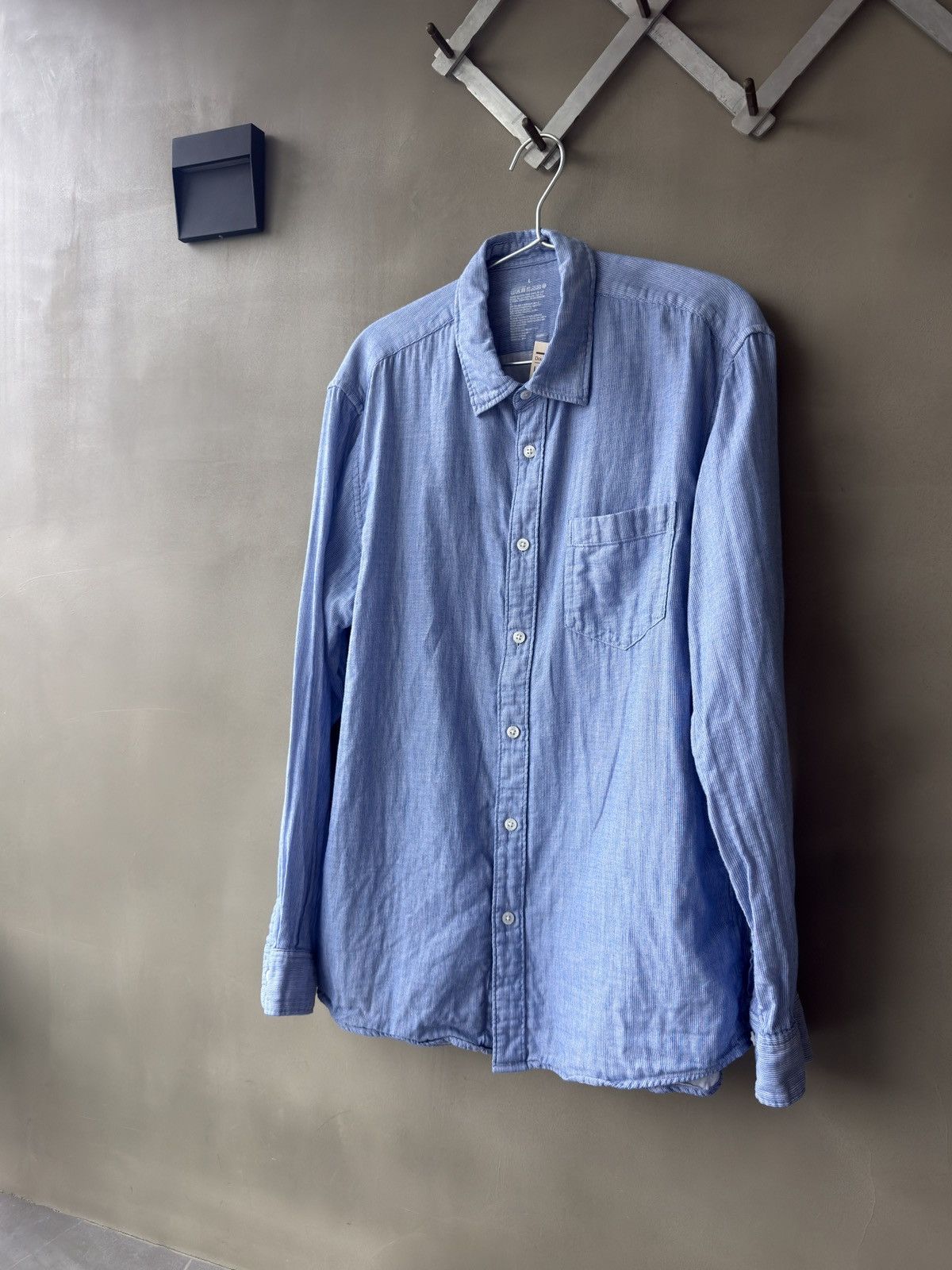 Muji MUJI Mens Double Gauze Long Sleeve Organic Cotton Shirt Size US L / EU 52-54 / 3 - 8 Thumbnail