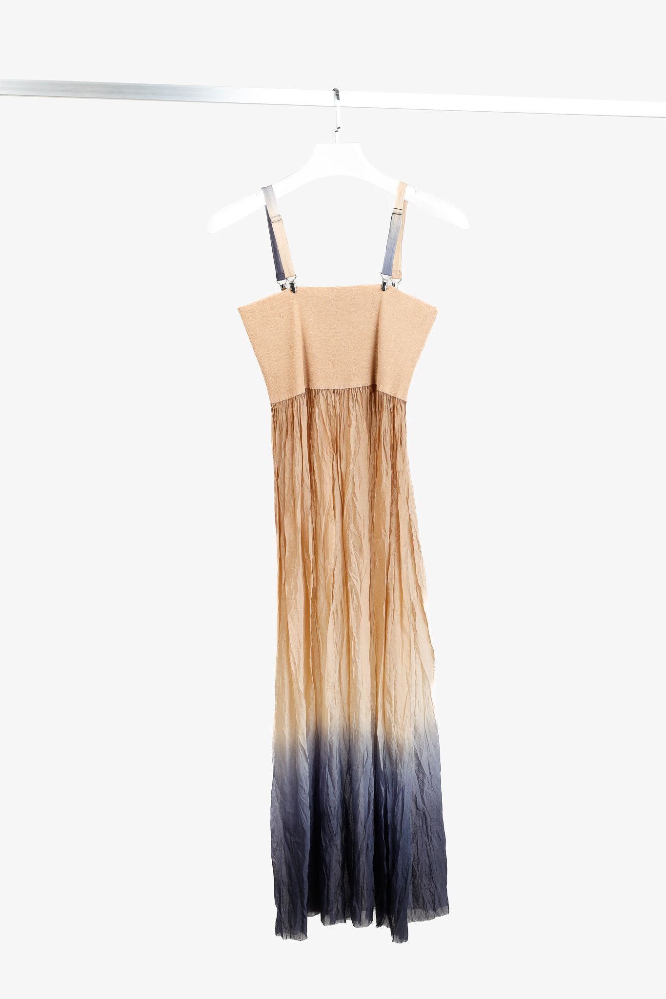 Other Crea Concept Tan & Navy Ombre Convertible Midi Dress Size S / US 4 / IT 40 - 1 Thumbnail
