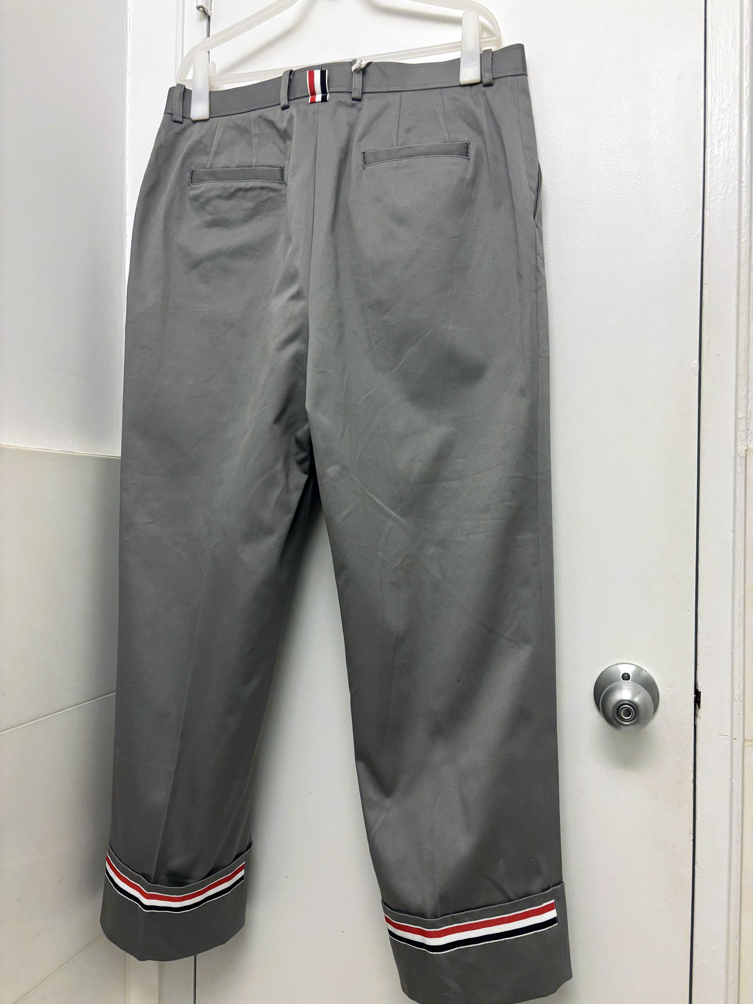 Thom Browne Thom Browne Cotton Trousers with Signature Ribbon Detail Size US 36 / EU 52 - 3 Thumbnail