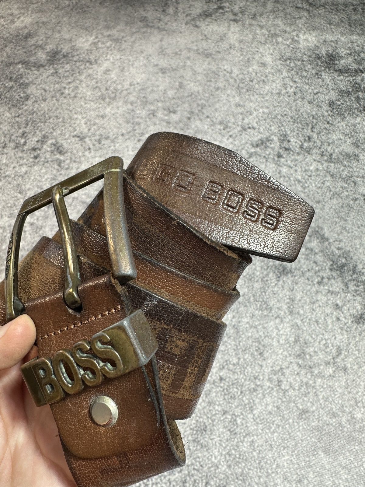 Hugo Boss Y2K Hugo Boss Logo Belts Leather Streetwear Rare USA Style Size ONE SIZE - 2 Thumbnail