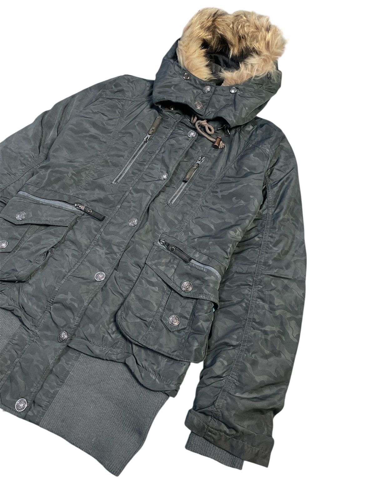 If Six Was Nine 2000s Japanese Brand Vence Fur Multipocket Punk Jacket Size US S / EU 44-46 / 1 - 4 Thumbnail