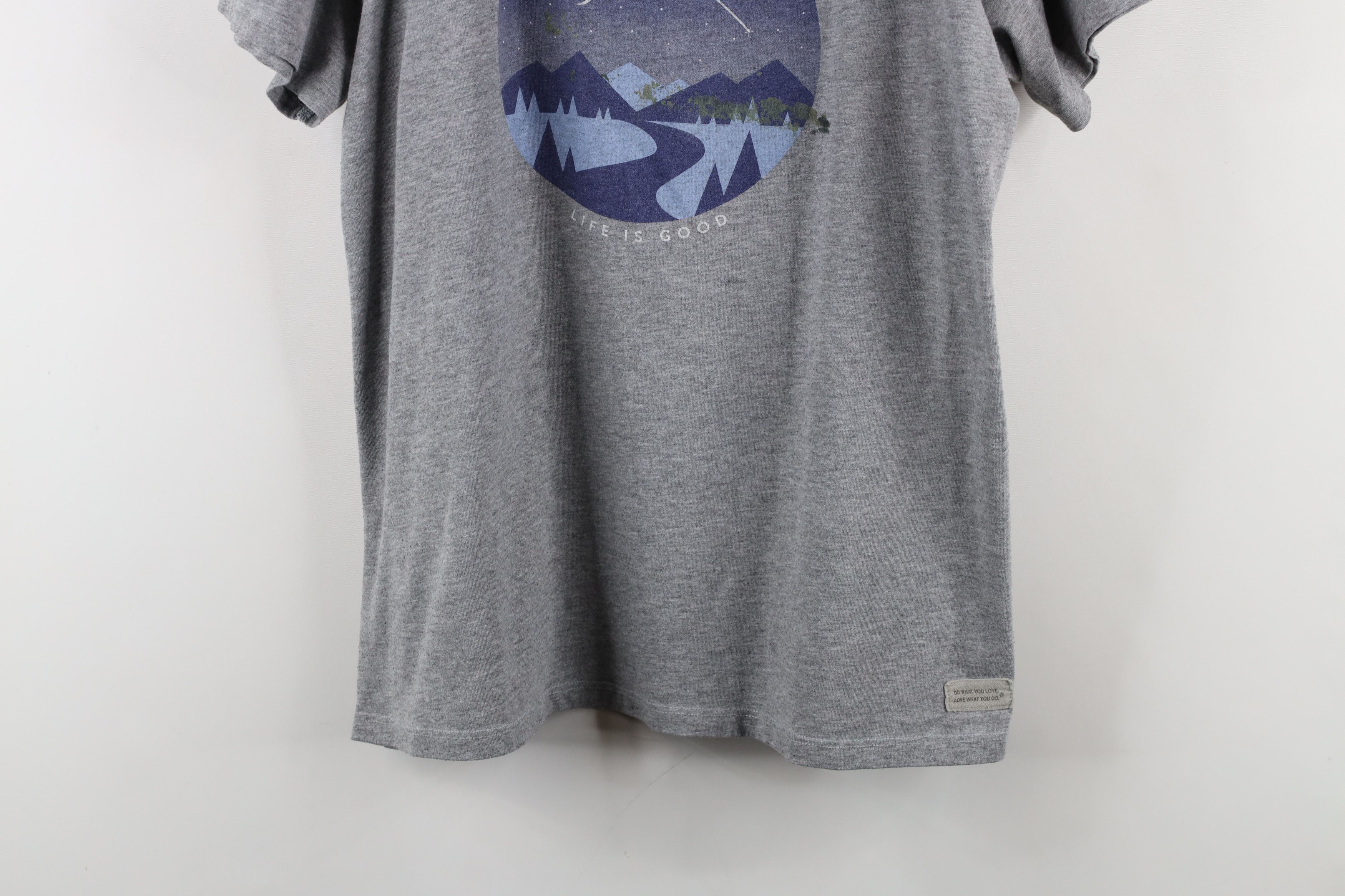 Life is Good × Vintage Life Is Good Spell Out Night Mountains Moon Crusher T-Shirt Size XL / US 12-14 / IT 48-50 - 3 Thumbnail