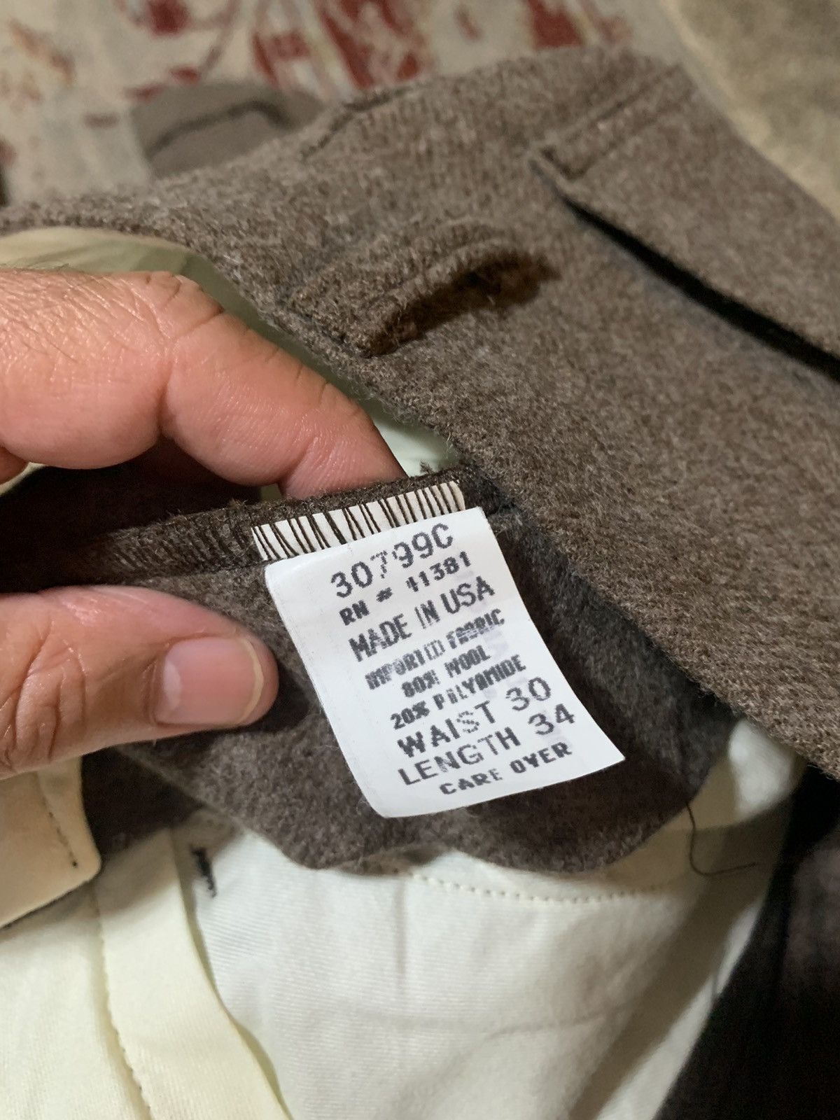 Polo Ralph Lauren Wool Blend Cargo cuffed Jean Pants Size US 30 / EU 46 - 9 Thumbnail