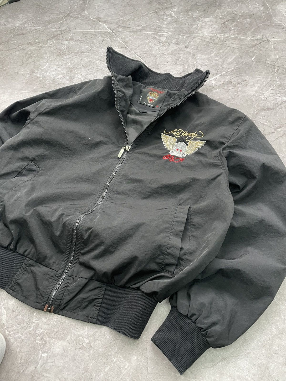 Christian Audigier × Ed Hardy Vintage Ed Hardy Christian Audigier Nylon Varsity Jacket Size US M / EU 48-50 / 2 - 6 Thumbnail