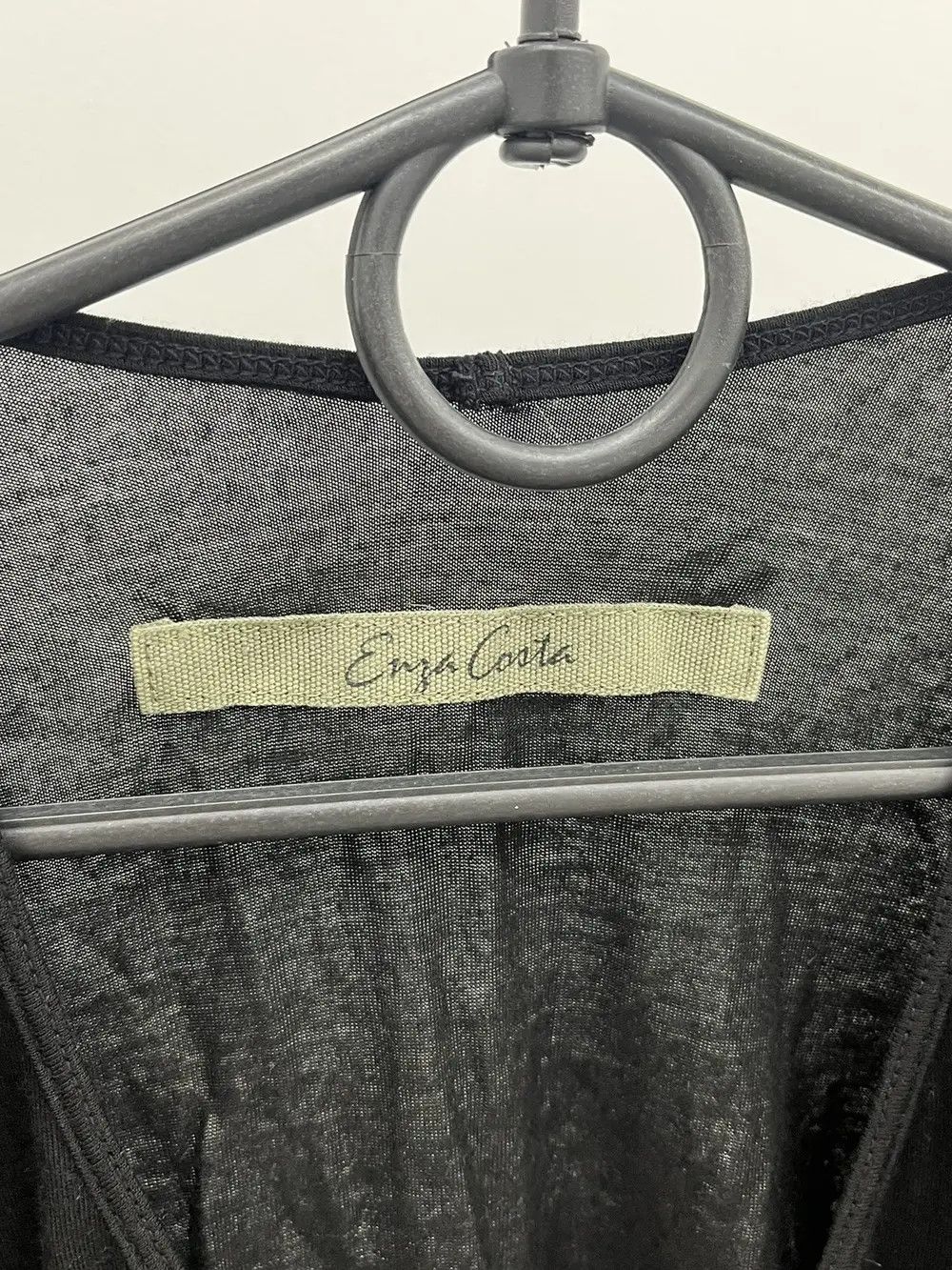 Enza Costa Enza Costa Stretch Mesh Silk Rayon Top Tee T-shirt Size XS / US 0-2 / IT 36-38 - 3 Thumbnail