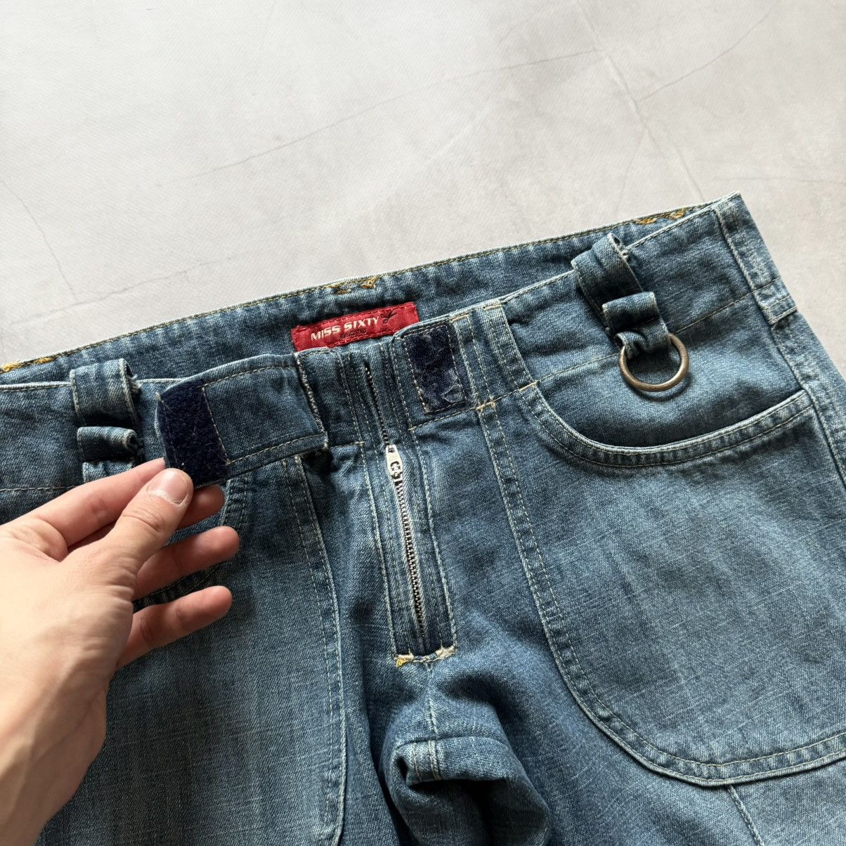 Miss Sixty Y2K Miss Sixty Cargo Straight Hysteric Glamour Style Jeans Size 29" - 6 Thumbnail