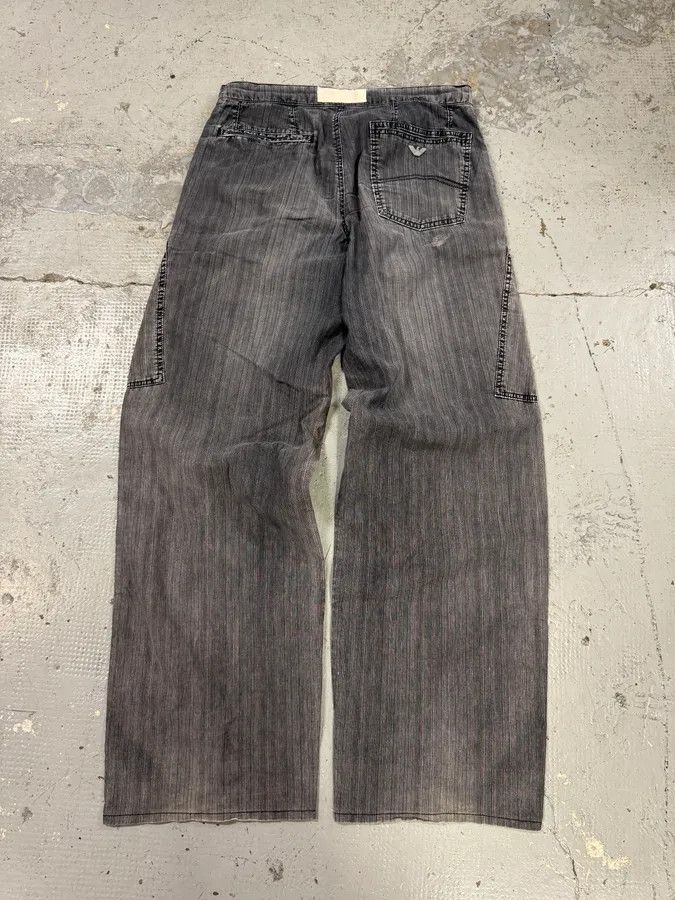 Armani 2010s Armani Grey Faded Oversized Cargo Pants Size US 34 / EU 50 - 7 Thumbnail