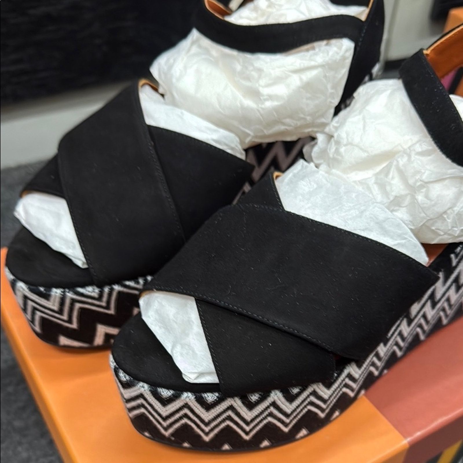 Missoni NWT Missoni Black and White Women's Sandals Size 41 US 11 Size US 11 / IT 41 - 5 Thumbnail