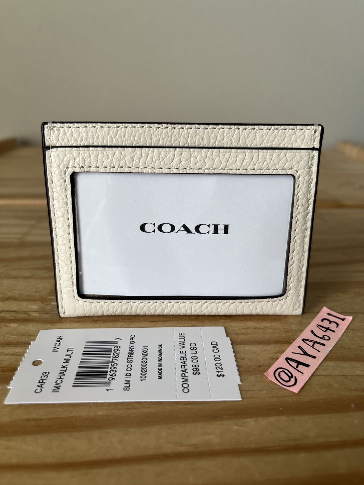 Coach Coach Slim ID Card Case With Strawberry Graphic Size ONE SIZE - 2 Thumbnail