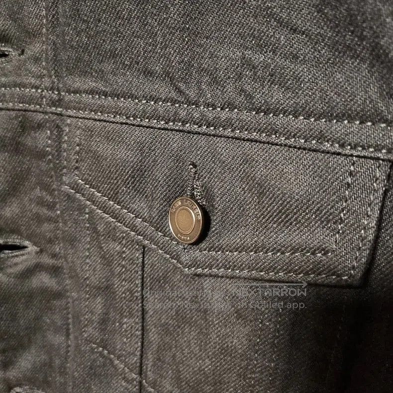 Saint Laurent Paris YSL Black Denim Jacket with Shearling Collar. Size US L / EU 52-54 / 3 - 3 Thumbnail