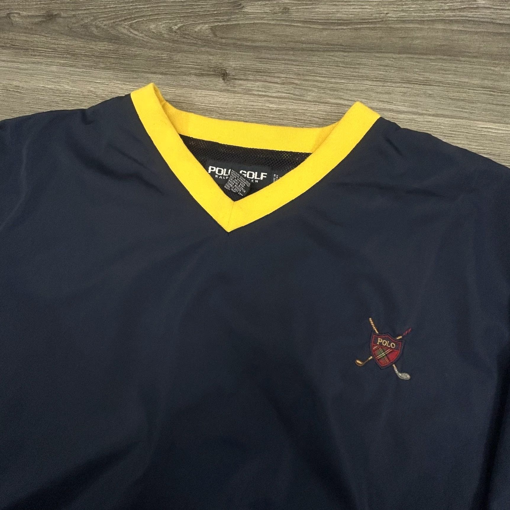 Polo Ralph Lauren VINTAGE Polo Golf Jacket Mens Large Navy Pullover V-Neck Windbreaker Polo Ralph Lauren Polo Golf Jacket Mens Large Navy Pullover V-Neck Windbreaker Size US L / EU 52-54 / 3 - 3 Thumbnail