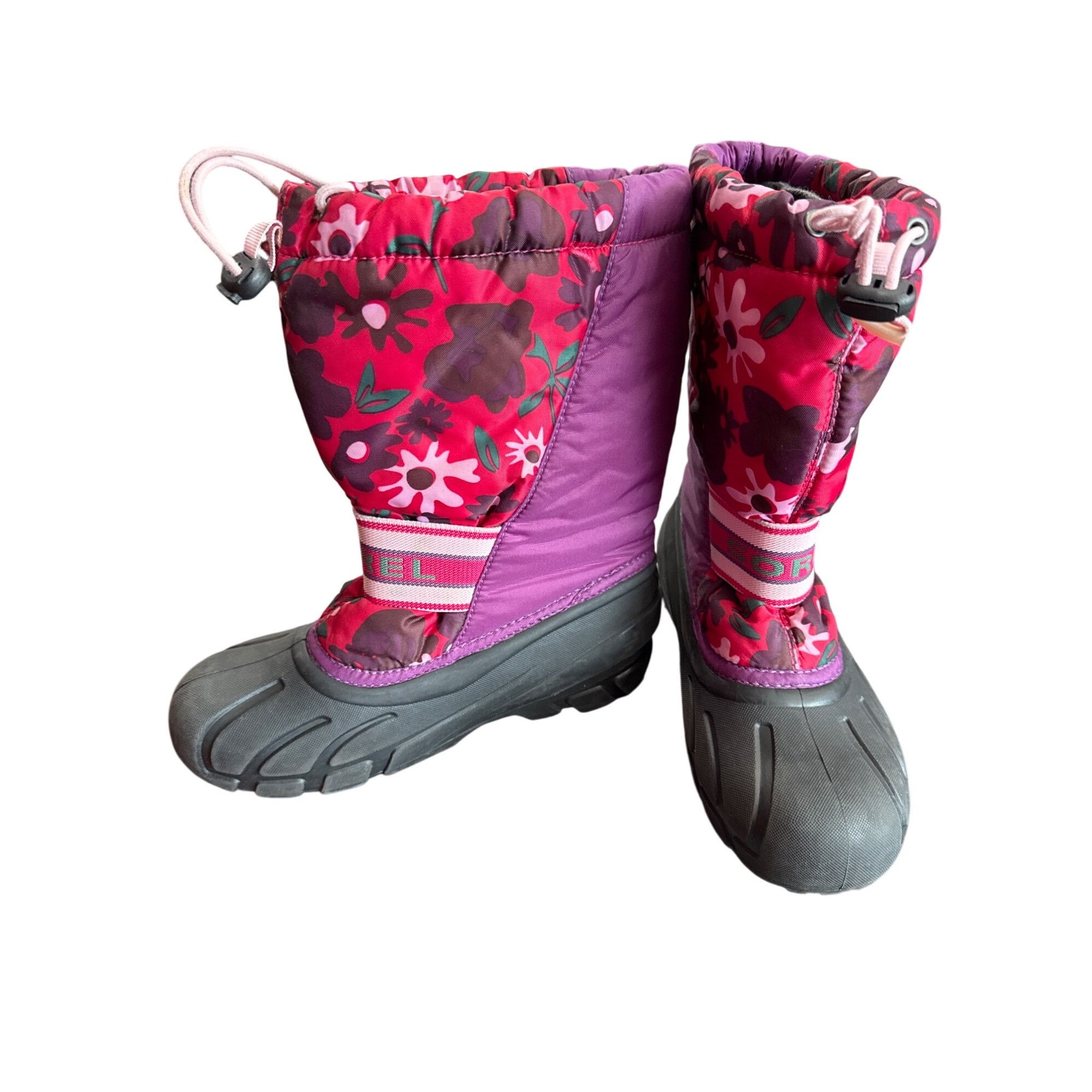 SOREL Sorel Womens Red Pink Floral Winter Rain Boots Size 4 SKU811 Size US 4 / IT 34 - 2 Thumbnail