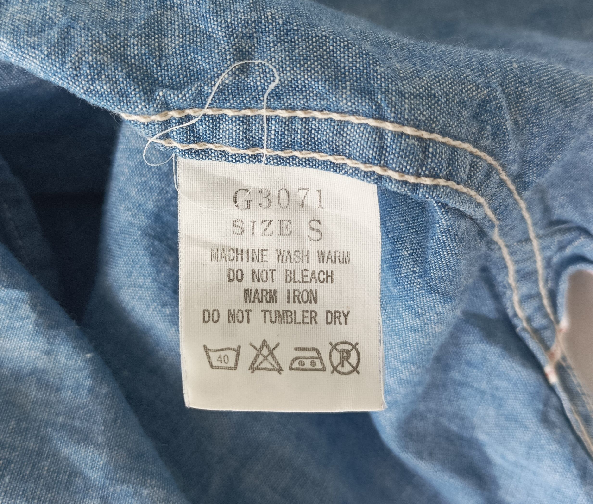 FOB Factory (S345) FOB Studio Ecru Chambray Work Shirt S Size S / US 4 / IT 40 - 13 Thumbnail