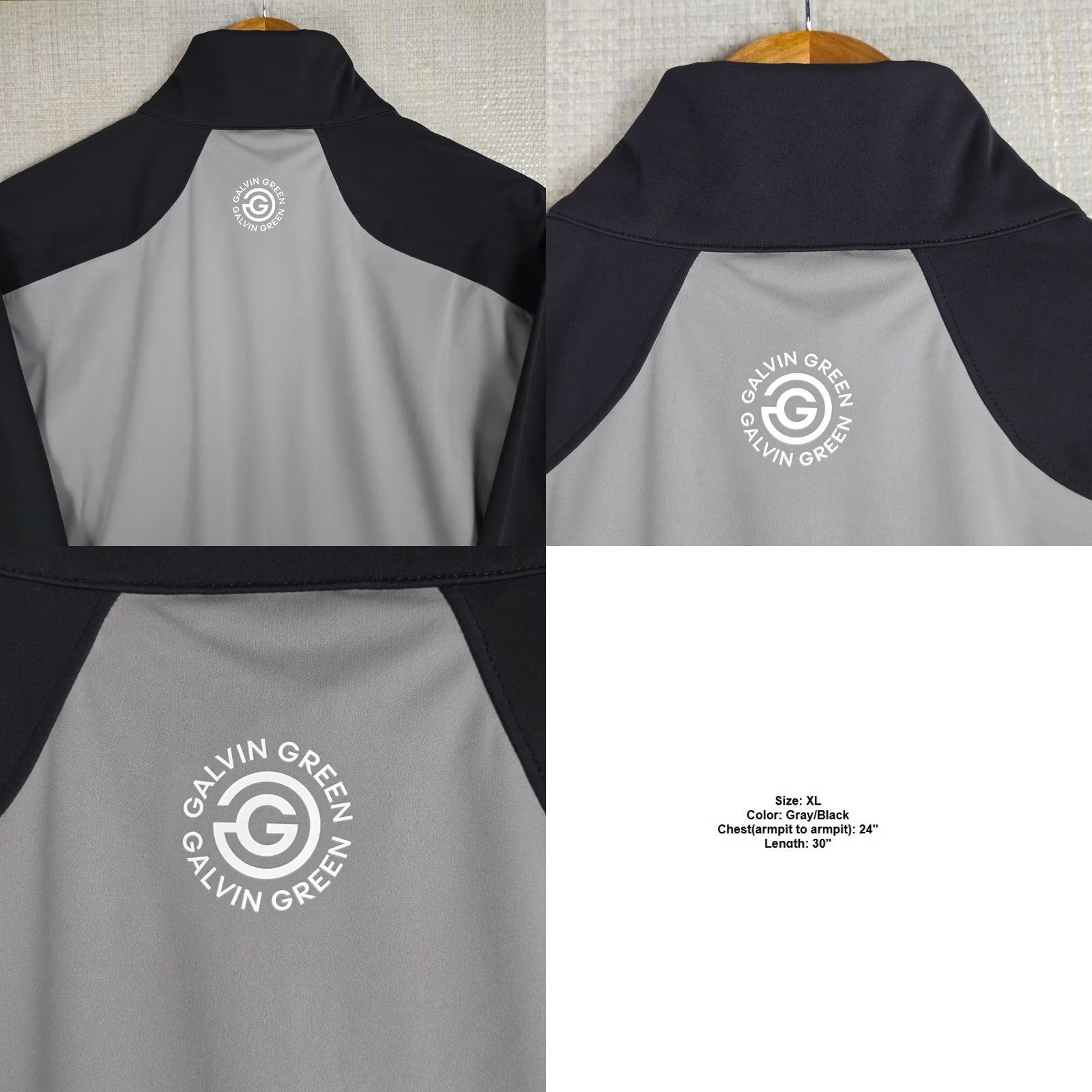 Galvin Green VINTAGE Galvin Green Jacket Windproof 1/2 Zip Thermal Lined Golf/Casual Mens XL Gray Size US XL / EU 56 / 4 - 8 Thumbnail