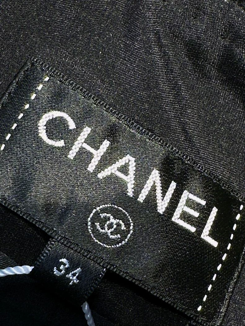 Chanel Chanel Black tweed braided skirt Size 42" / US 20 - 5 Thumbnail