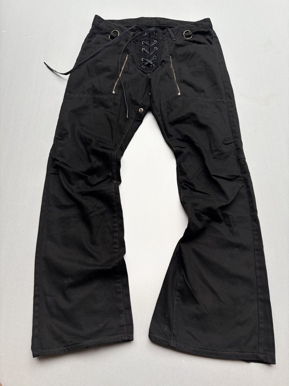 Lace up flare pants