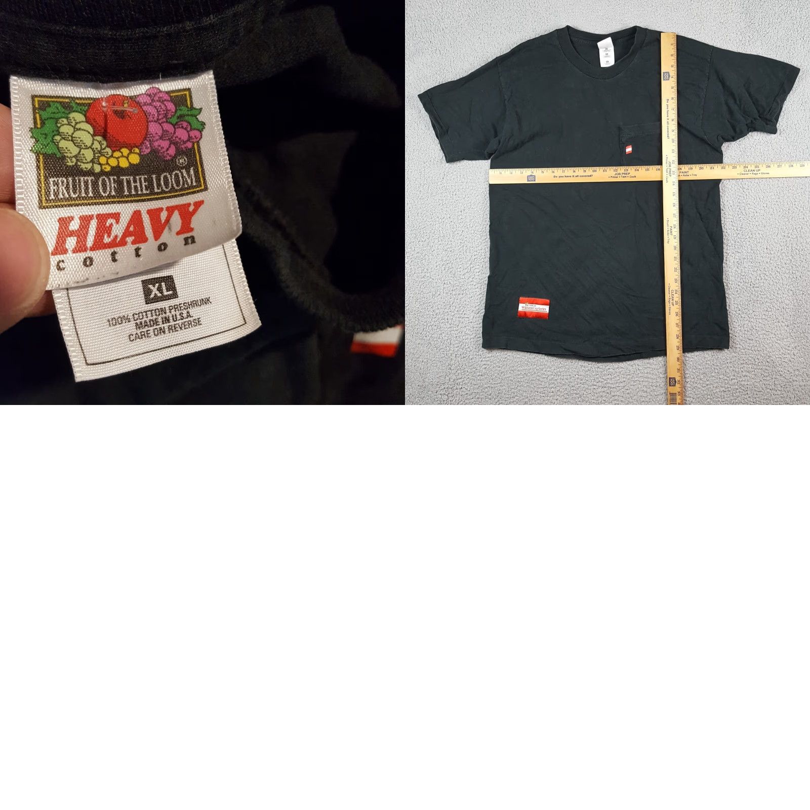 Fruit Of The Loom VINTAGE NASCAR Winston Cup Men's XL Faded Black Pocket Tee T-Shirt Race Shirt Size US XL / EU 56 / 4 - 8 Thumbnail