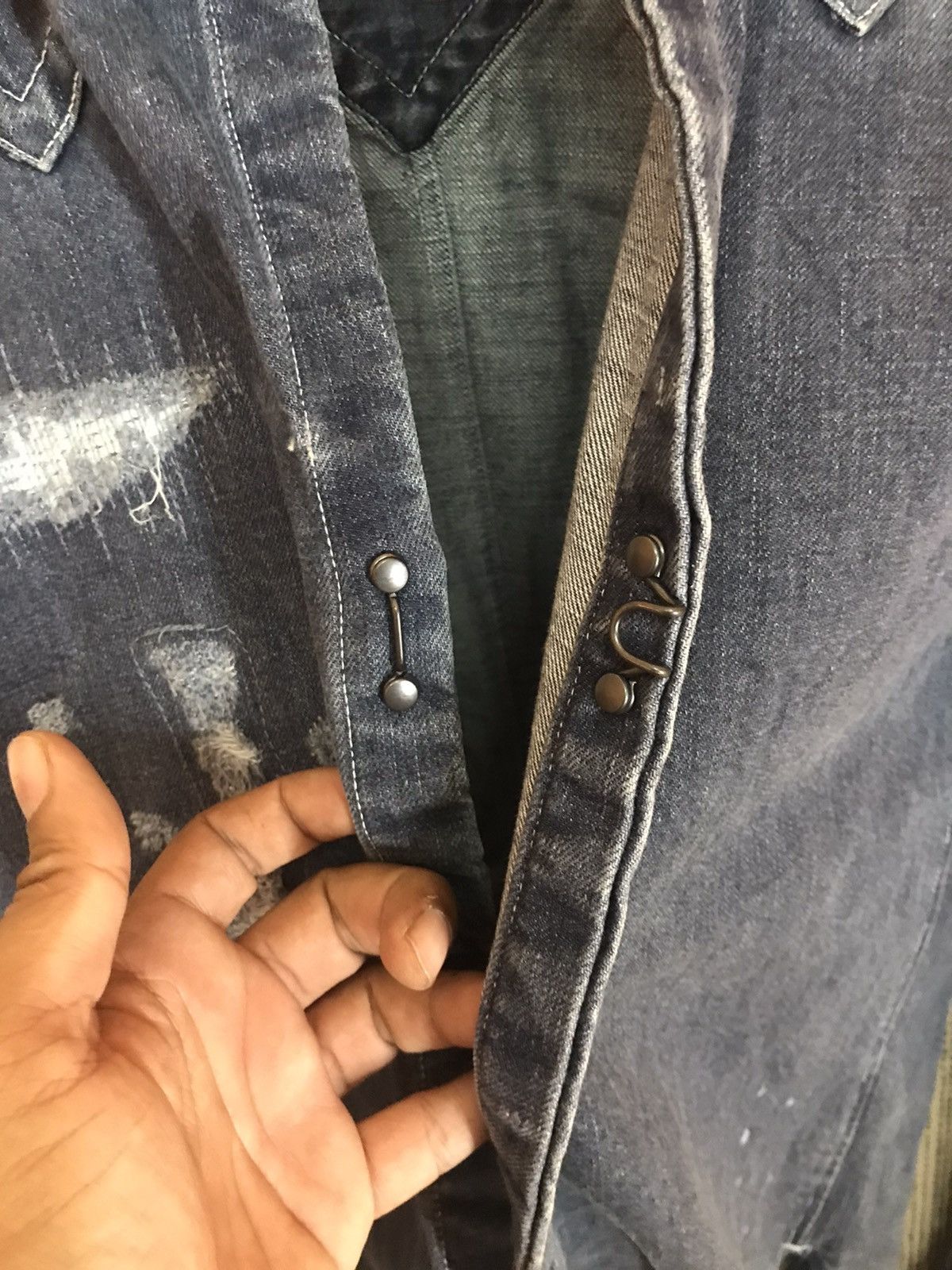 FranCisT MOR.K.S 🔥FRANCIST MOR K.S JACKET NO BUTTON DISTRESSED DESIGN🔥 Size US M / EU 48-50 / 2 - 8 Thumbnail