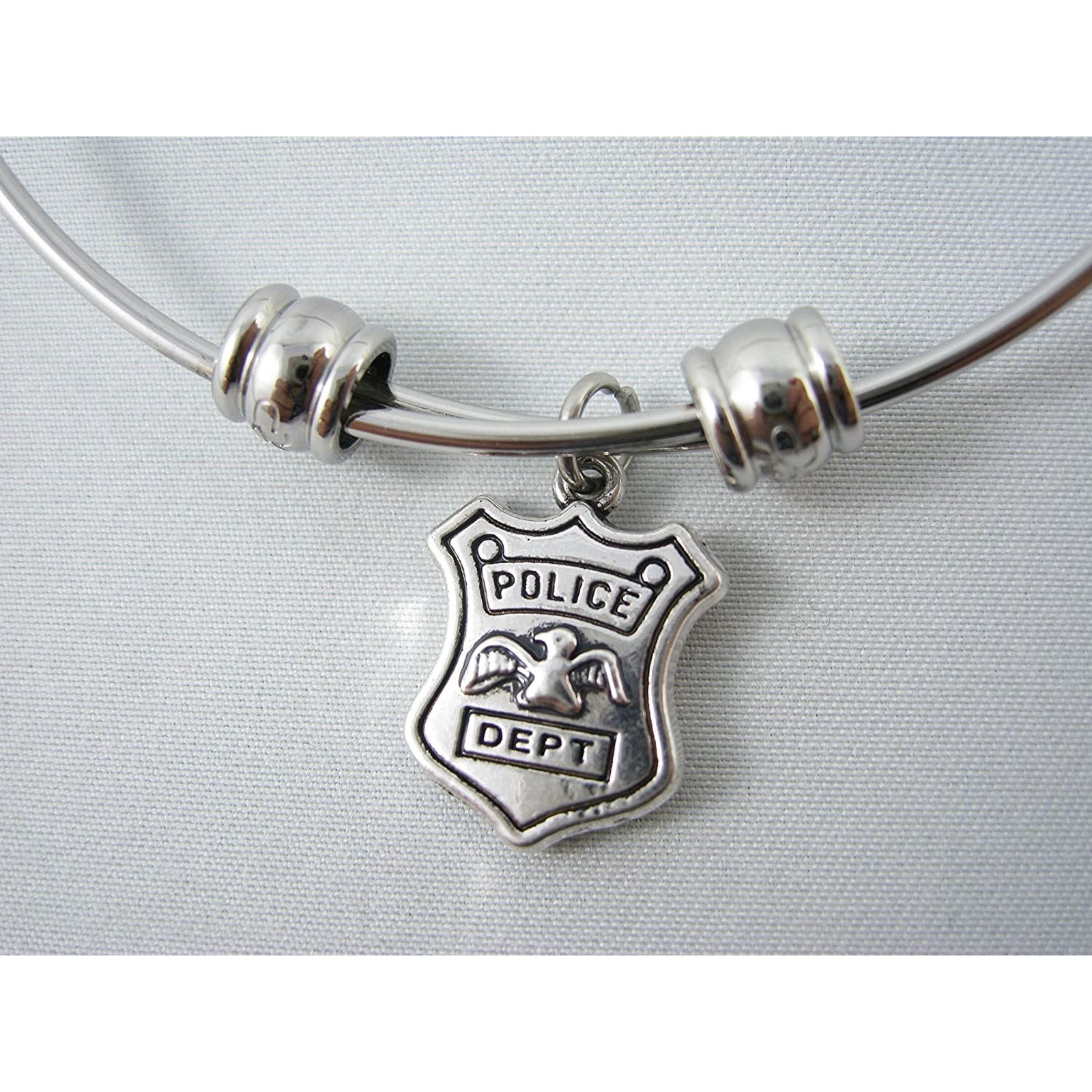 & Other Stories Police Dept Officer Detective Constable Badge Bangle Jewelry Size ONE SIZE - 2 Thumbnail