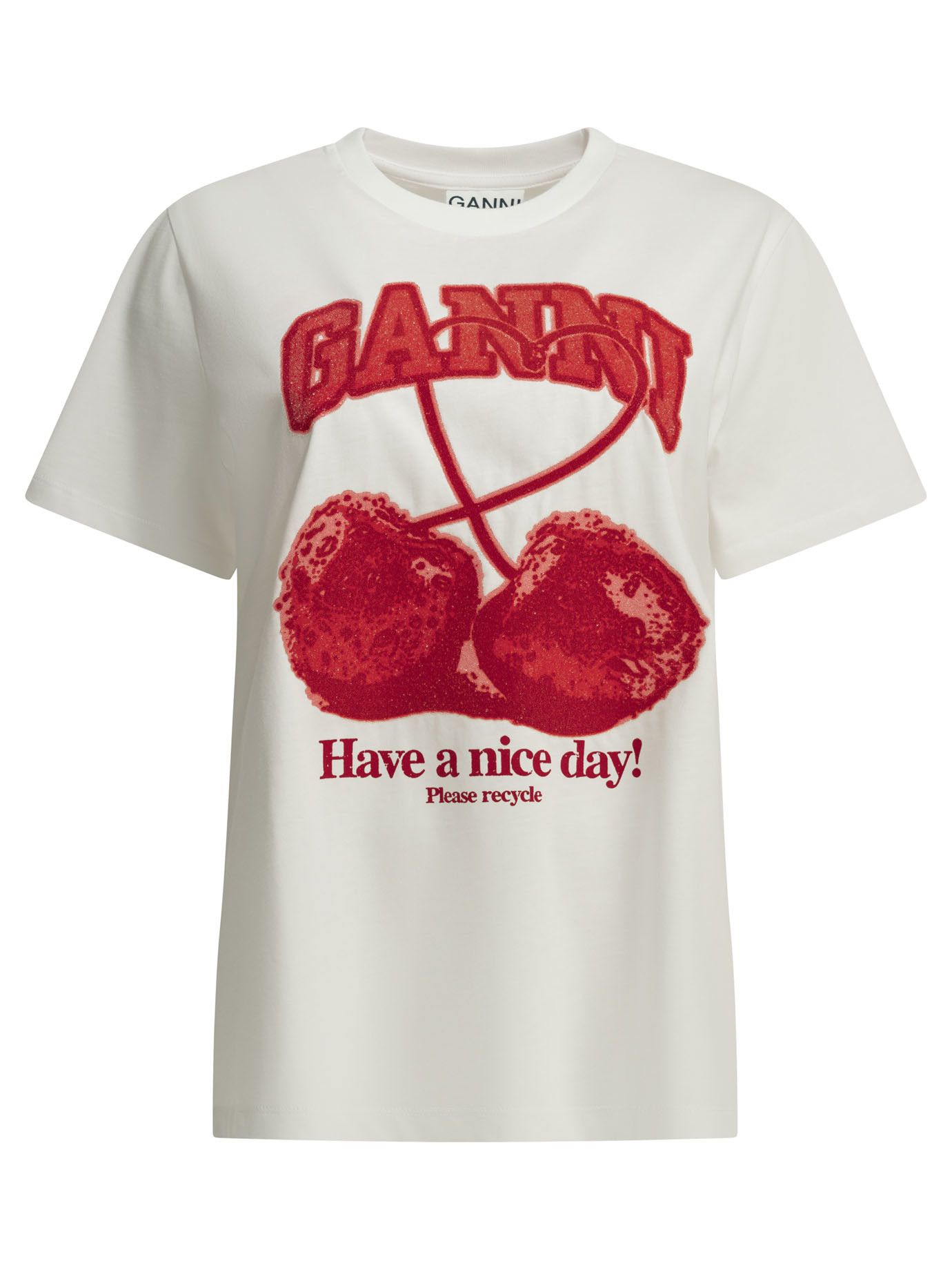 Ganni Ganni Cherries Crewneck T-Shirt tag size S Women - USA Duties Paid Size S / US 4 / IT 40 - 1 Thumbnail