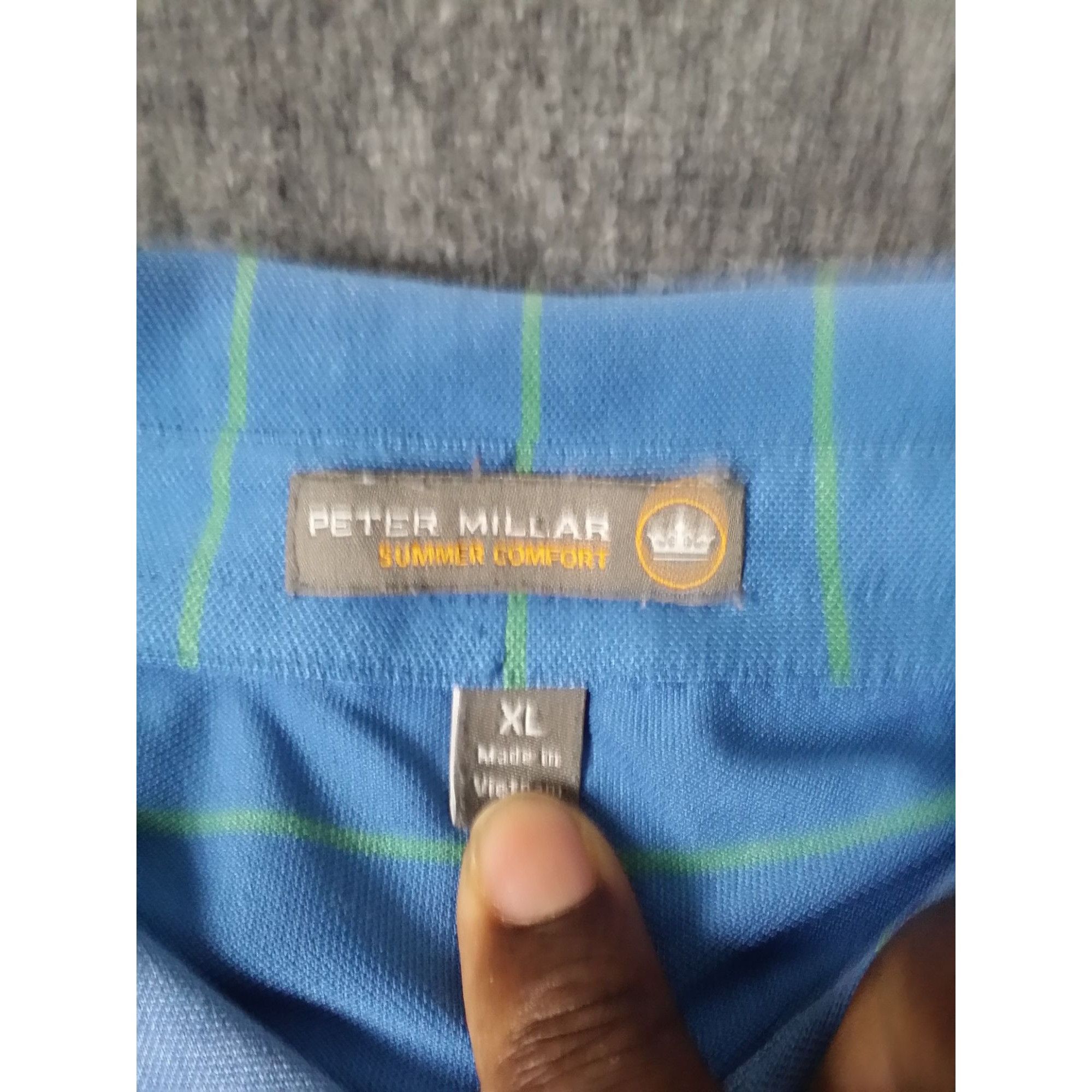 Peter Millar Peter Millar Summer Comfort Striped Polo Men Sz XL Blue Gree Size US XL / EU 56 / 4 - 6 Thumbnail