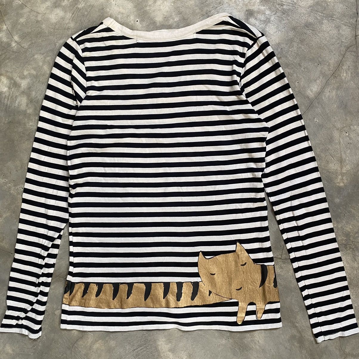 Issey Miyake Tsumori Chisato by Issey Miyake Stripe Cat Shirt Size S / US 4 / IT 40 - 2 Thumbnail