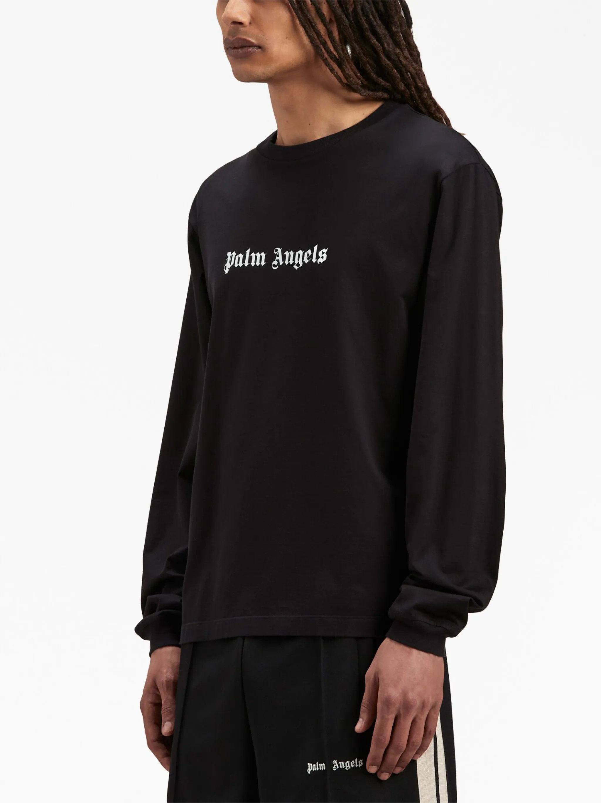 Palm Angels o1gr1nt0425 Classic Logo Slim Long Sleeve T-Shirt in Black Size US XS / EU 42 / 0 - 4 Thumbnail