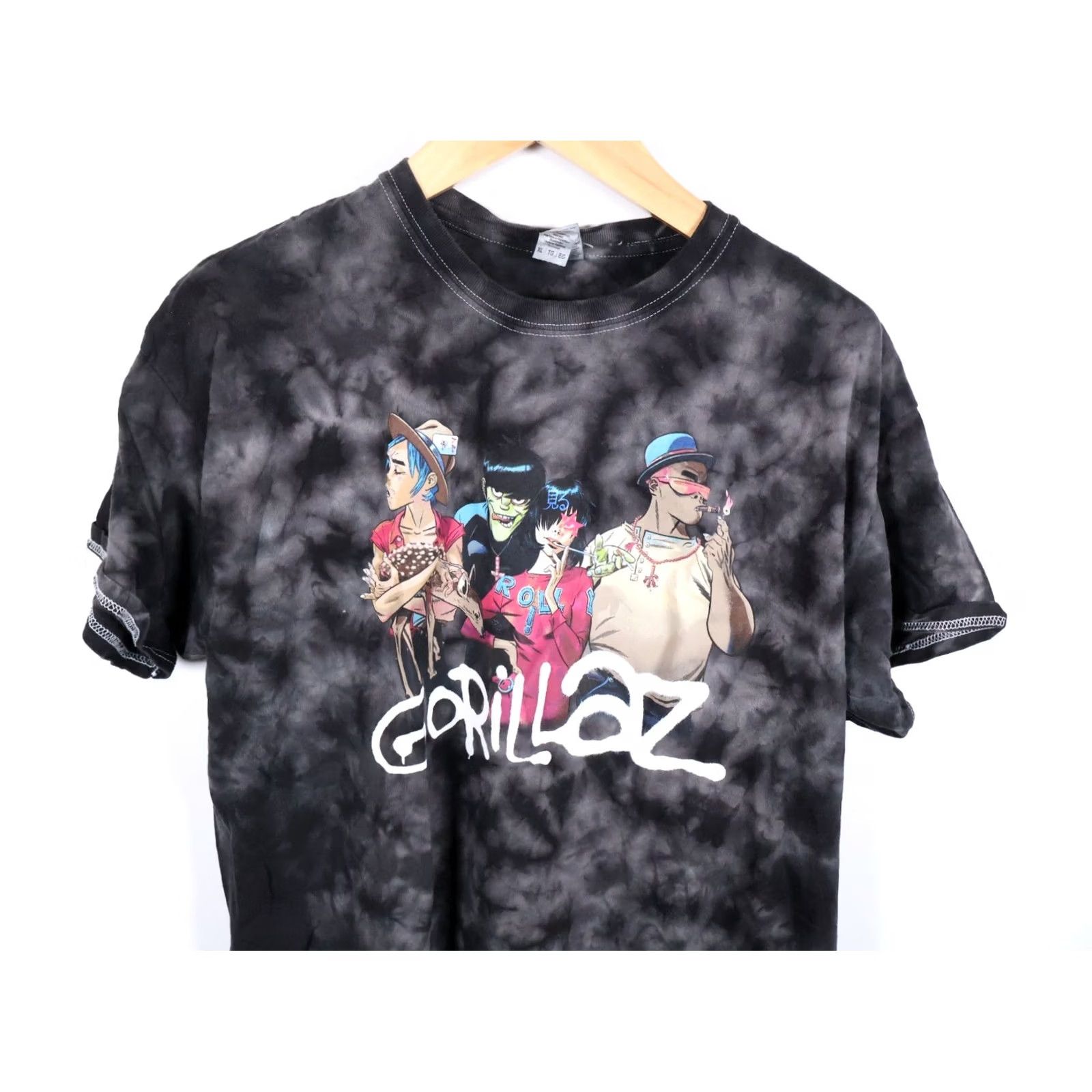 Gildan VINTAGE Gorillaz T-Shirt Mens Large Gray Tie Dye Graphic Print Band 90s Size US L / EU 52-54 / 3 - 7 Thumbnail