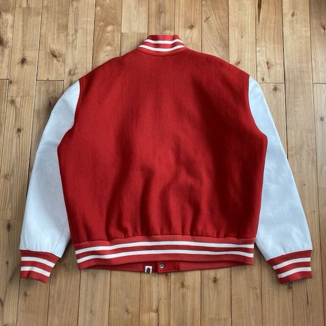 Bape BAPE STA Logo Leather Sleeve Varsity Jacket a bathing ape Size US L / EU 52-54 / 3 - 2 Thumbnail