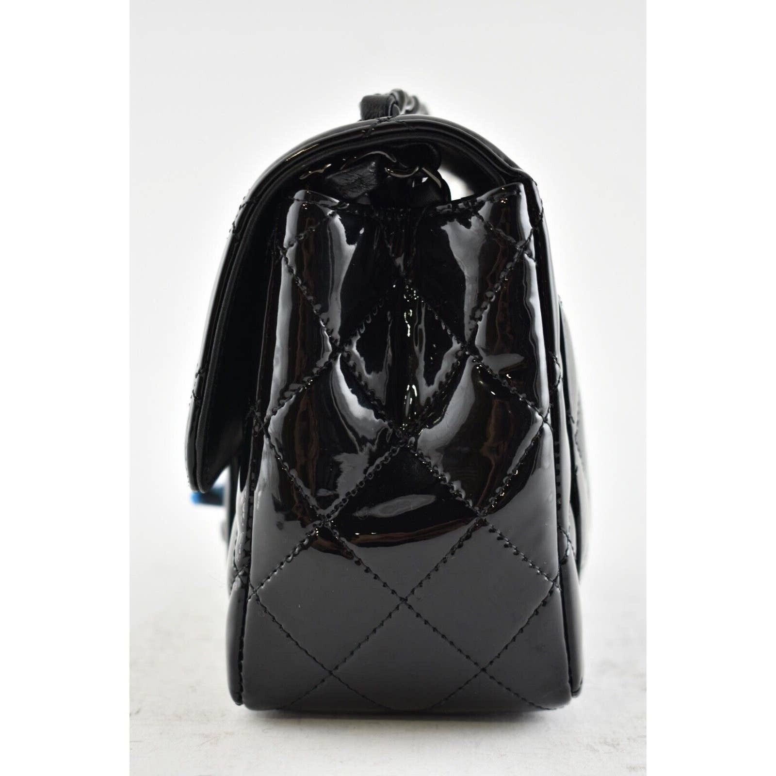 Chanel Chanel 21B So Patent Flap Mini Quilted Chain Crossbody Bag Size ONE SIZE - 8 Thumbnail