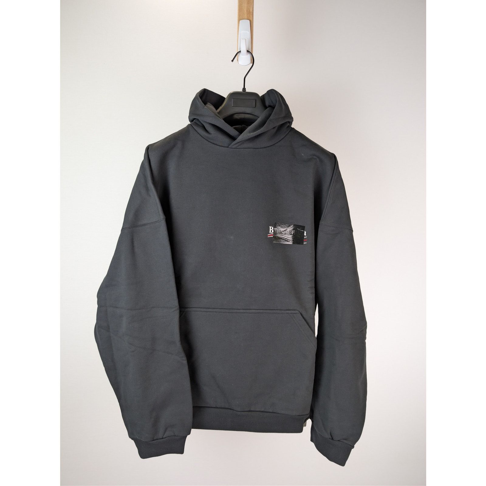 Balenciaga o1rshd1 Gaffer Molleton Archetype Large Fit Hoodie in Black Size US XXL / EU 58 / 5 - 9 Thumbnail